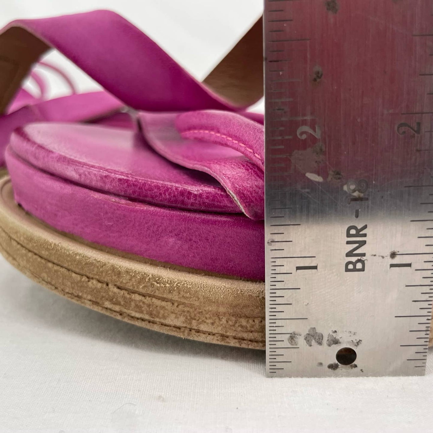 A.S.98 AS98 Labo Hot Pink Fuchsia Leather Wrap Platform Gladiator Sandals Size EU 39