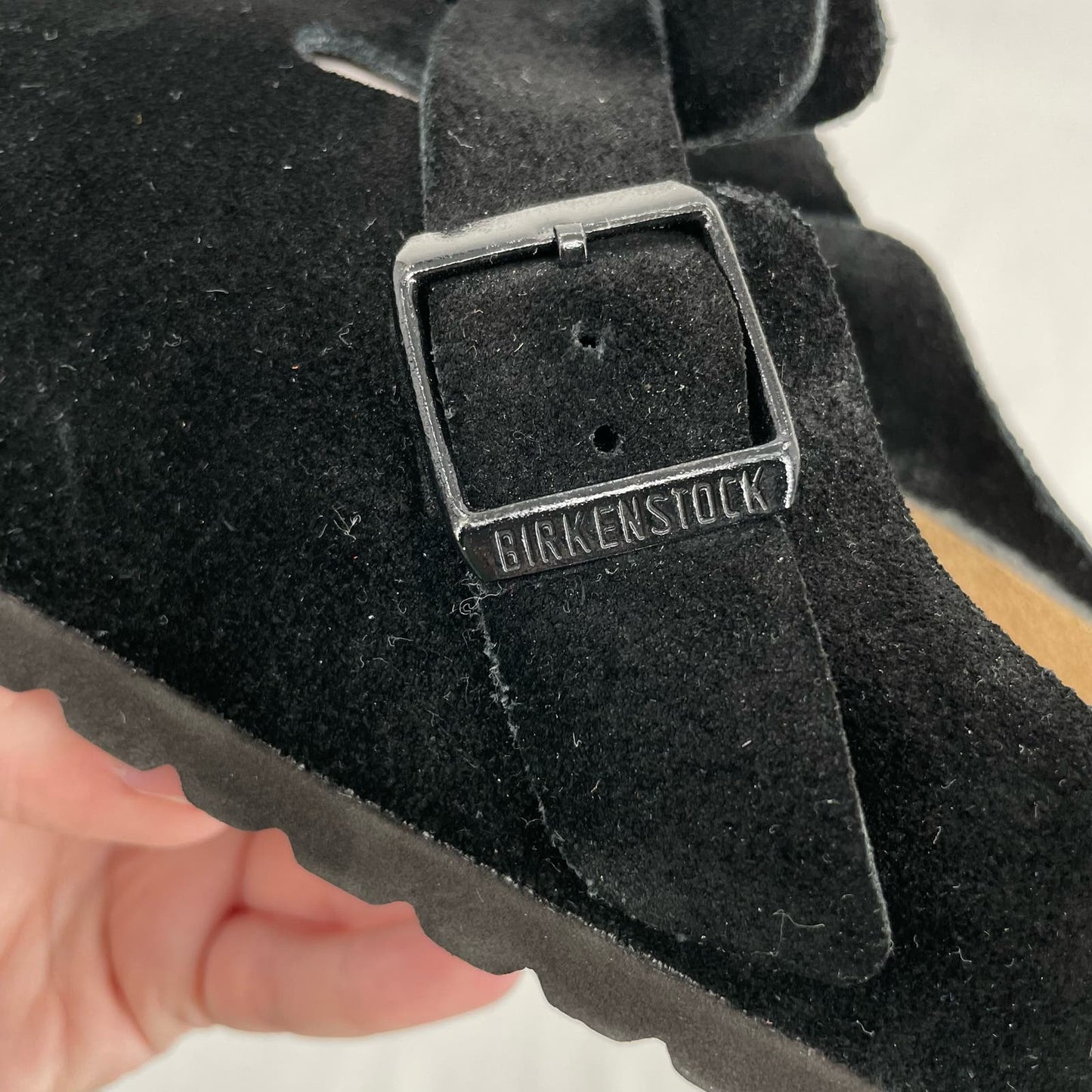 Birkenstock Black Suede Boston Clogs Soft Leather Slip On Shoe Unisex Size EU 41