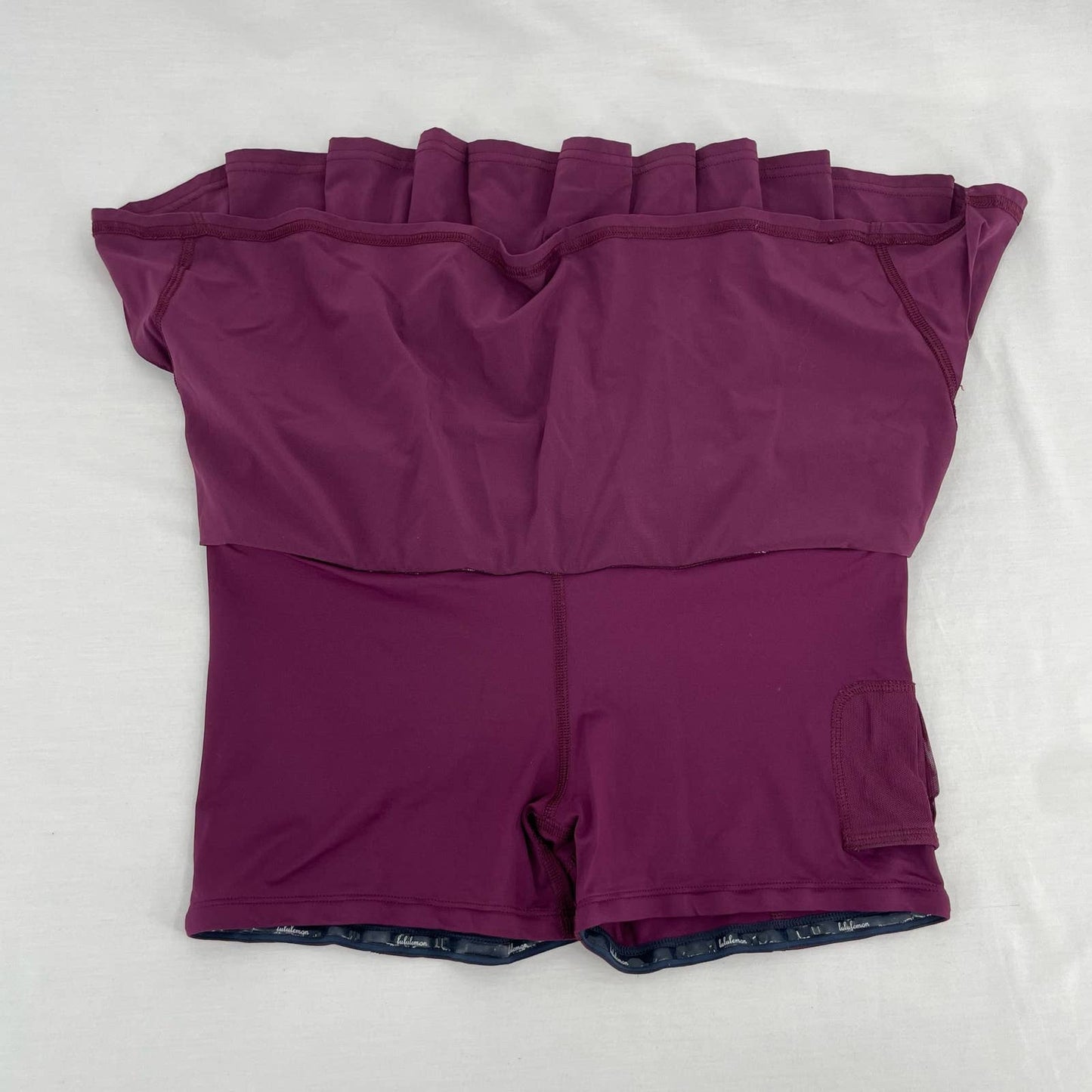 Lululemon Pace Setter Plum Pow Stripe Active Skort Tennis Skirt Golf Running Size 6
