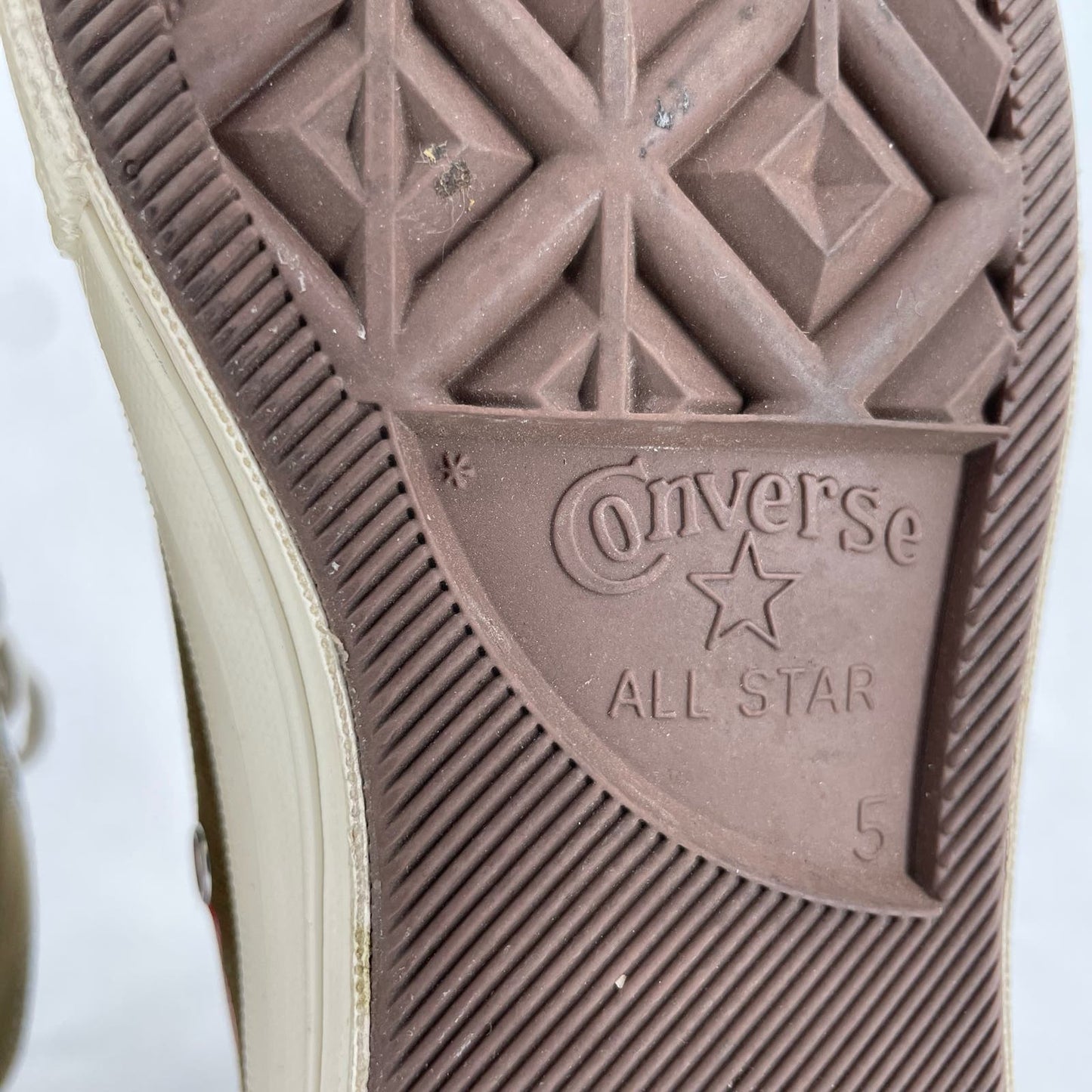 Converse X Comme des Garcons Play Chuck Taylor Multi Heart Khaki Sneaker Shoes Size 7