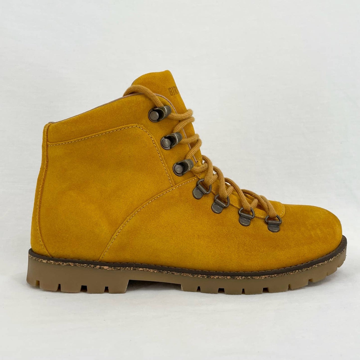 Birkenstock Jackson Boot Lace Up Ochre Yellow Suede Nubuck Narrow Size EU 38 | US 7