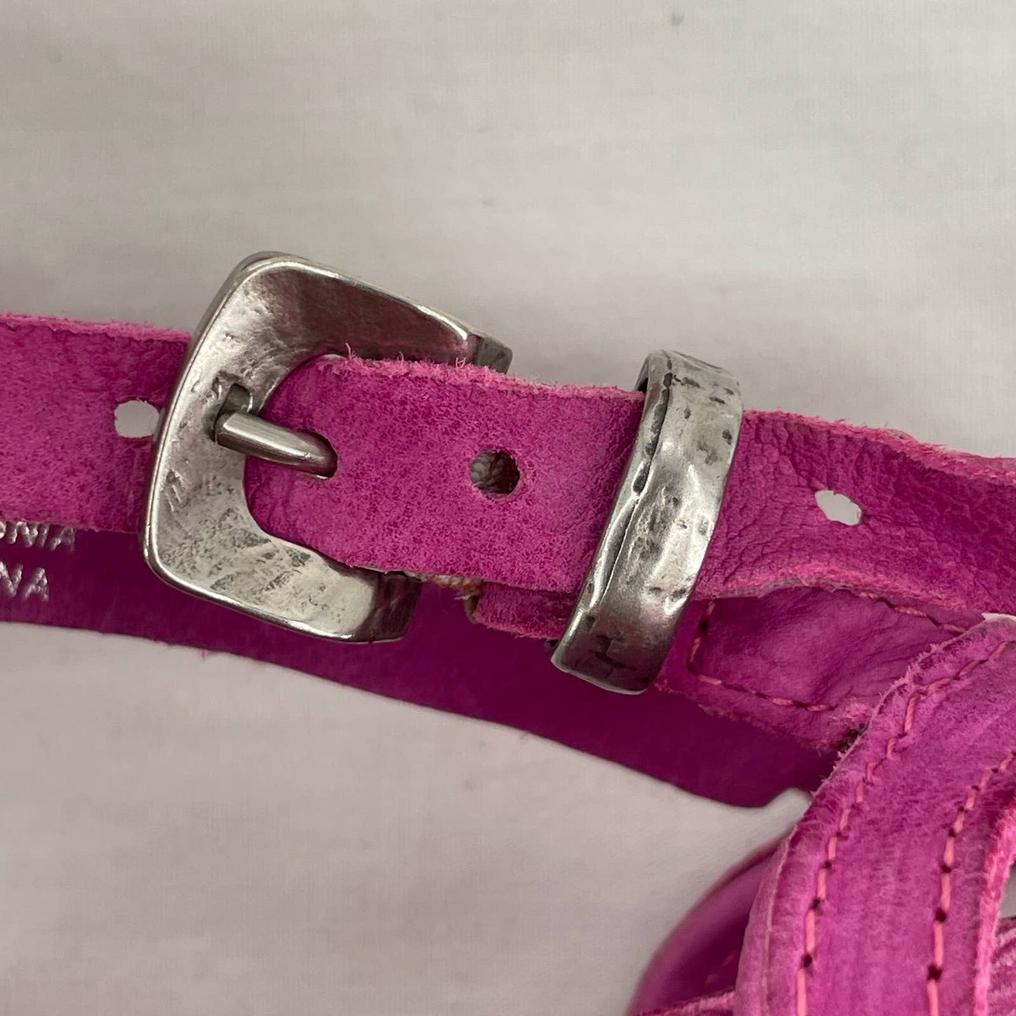 A.S.98 AS98 Labo Hot Pink Fuchsia Leather Wrap Platform Gladiator Sandals Size EU 39