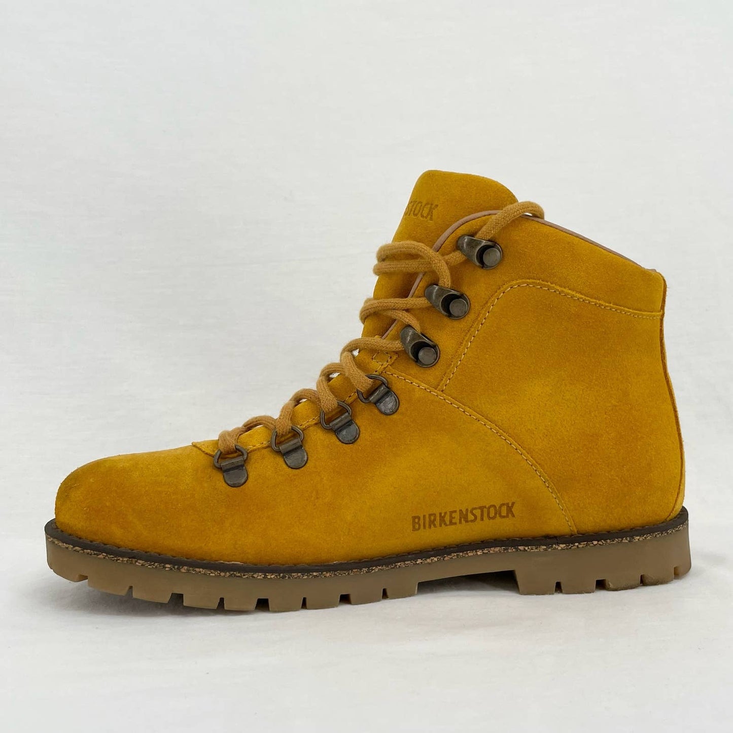 Birkenstock Jackson Boot Lace Up Ochre Yellow Suede Nubuck Narrow Size EU 38 | US 7