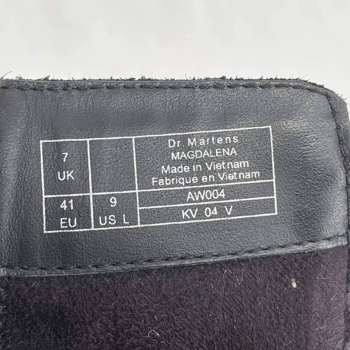 Dr. Martens Magdalena Black Blackout Witchy Grunge Leather Heeled Ankle Boots Size 9