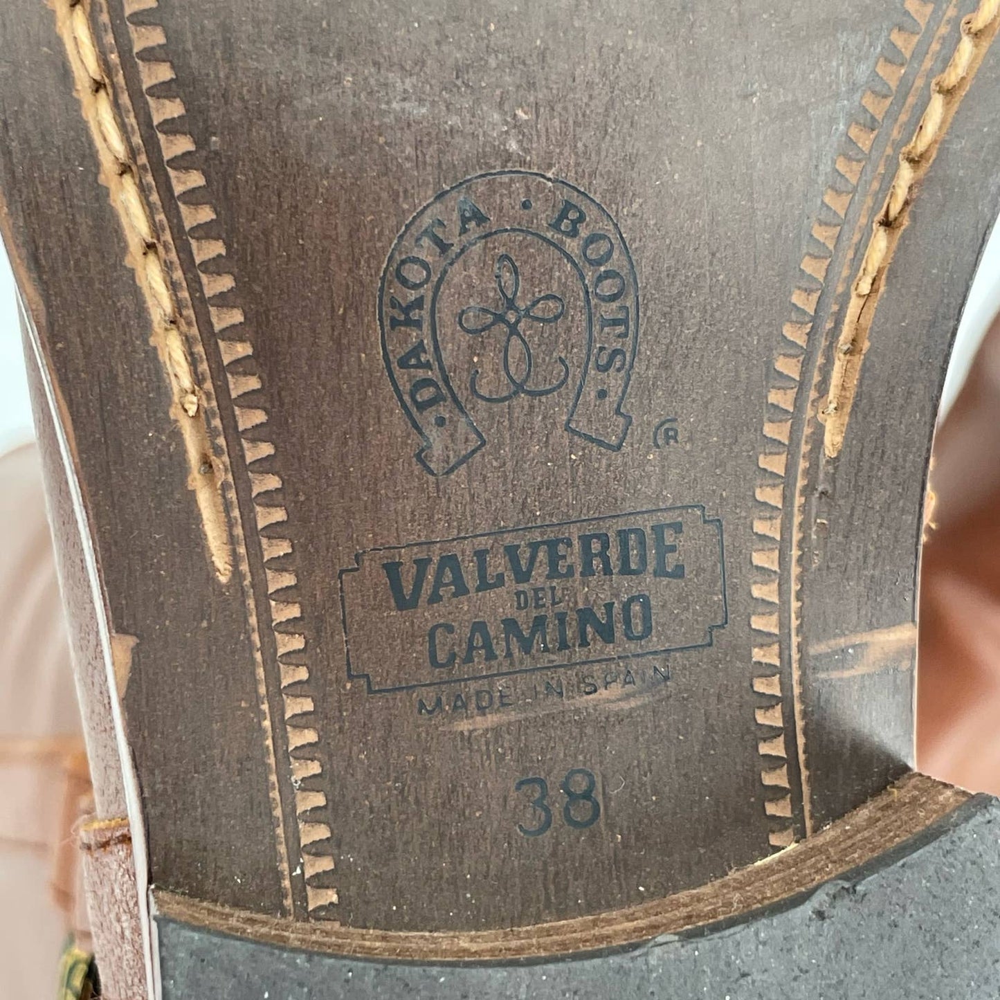 Dakota Boots Spanish Leather Horse Riding Equestrian Tan 290 Valverde del Camino Size EU 38