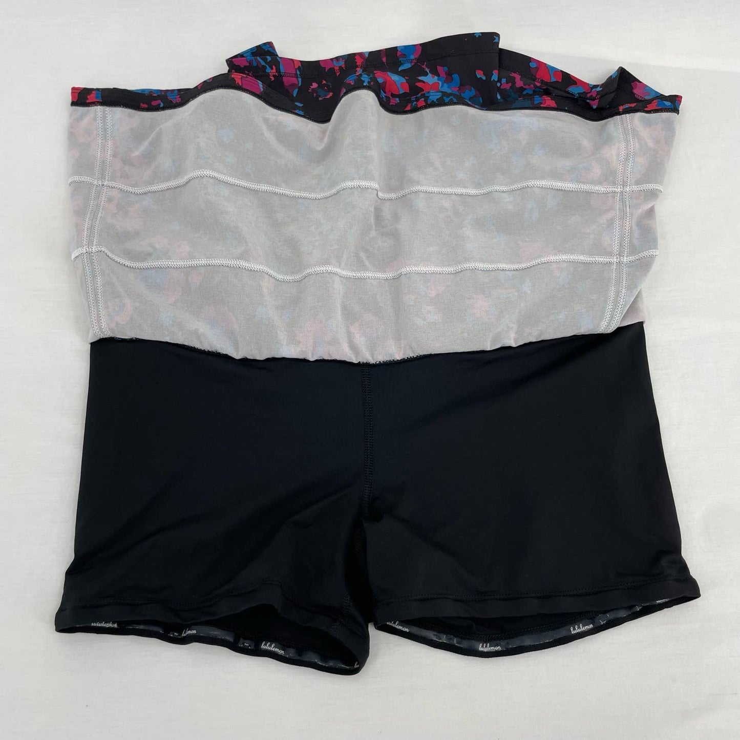 Lululemon Pace Rival II Dandy Digie Multi Black Pink Blue Print Athletic Skirt Size 8