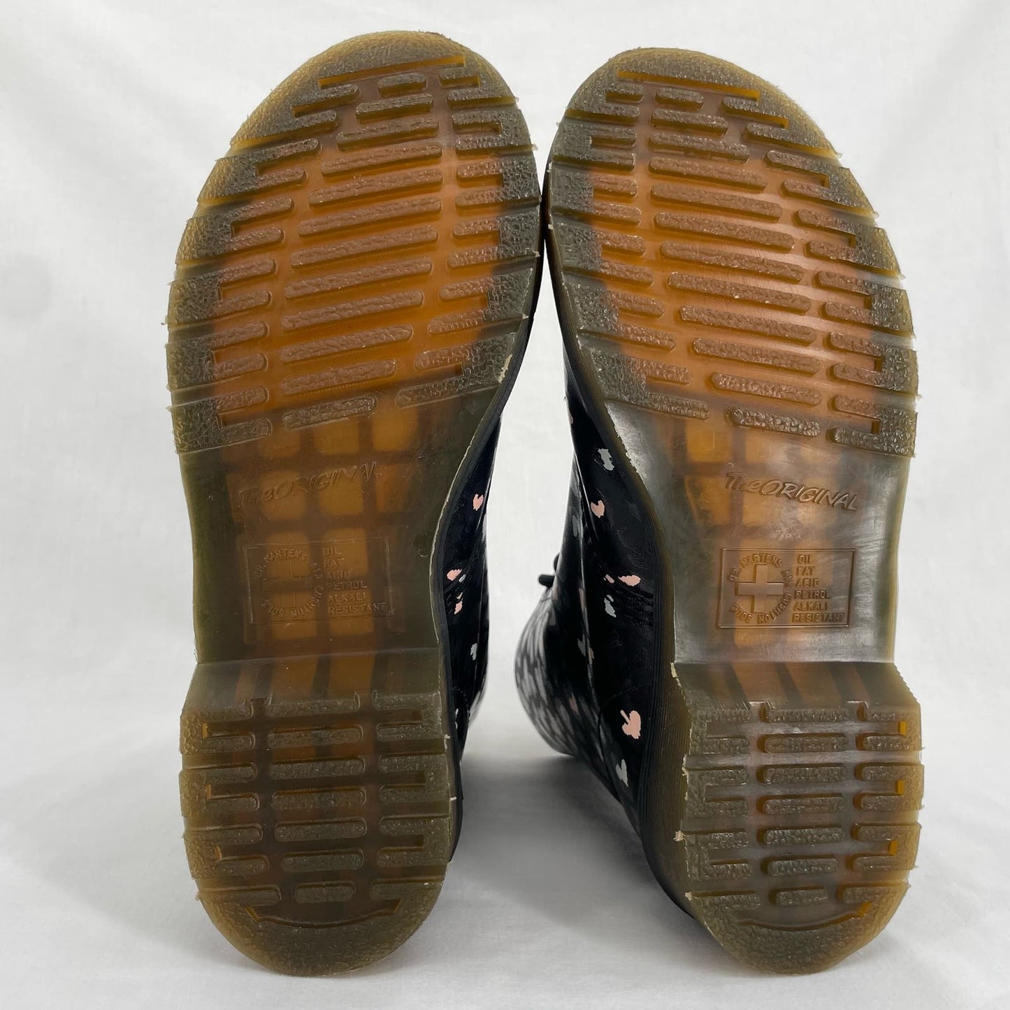 Dr. Martens 1460 Pascal Wild Hearts Printed Black Boots Custom Chaos Backhand Size 7