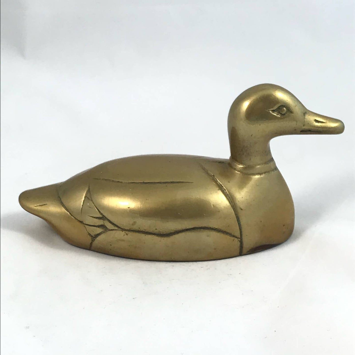 Vintage Brass Duck Rustic Cabin Mid-Century Shabby Farmhouse Traditional Decor