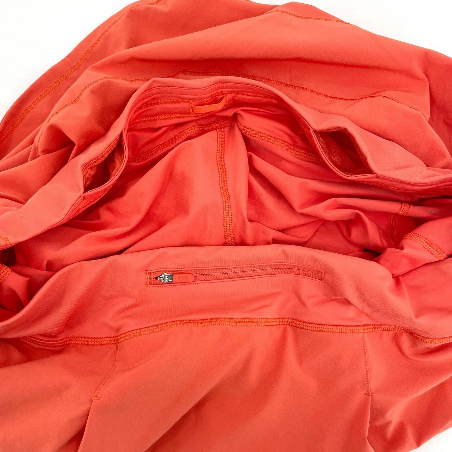 Lululemon Tall Pace Rival Active Skirt Skort Warm Coral Orange Pleats Tennis Size 18