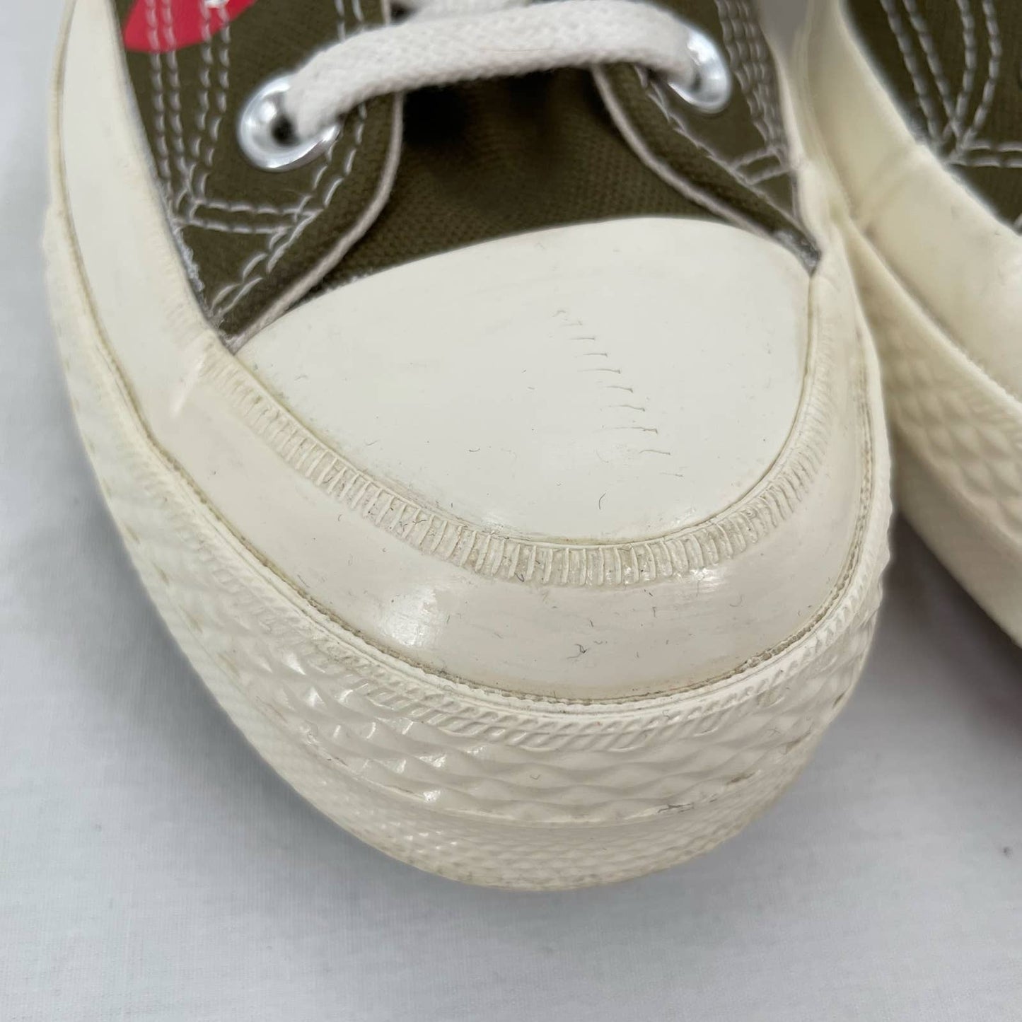 Converse X Comme des Garcons Play Chuck Taylor Multi Heart Khaki Sneakers Shoes Size W 8