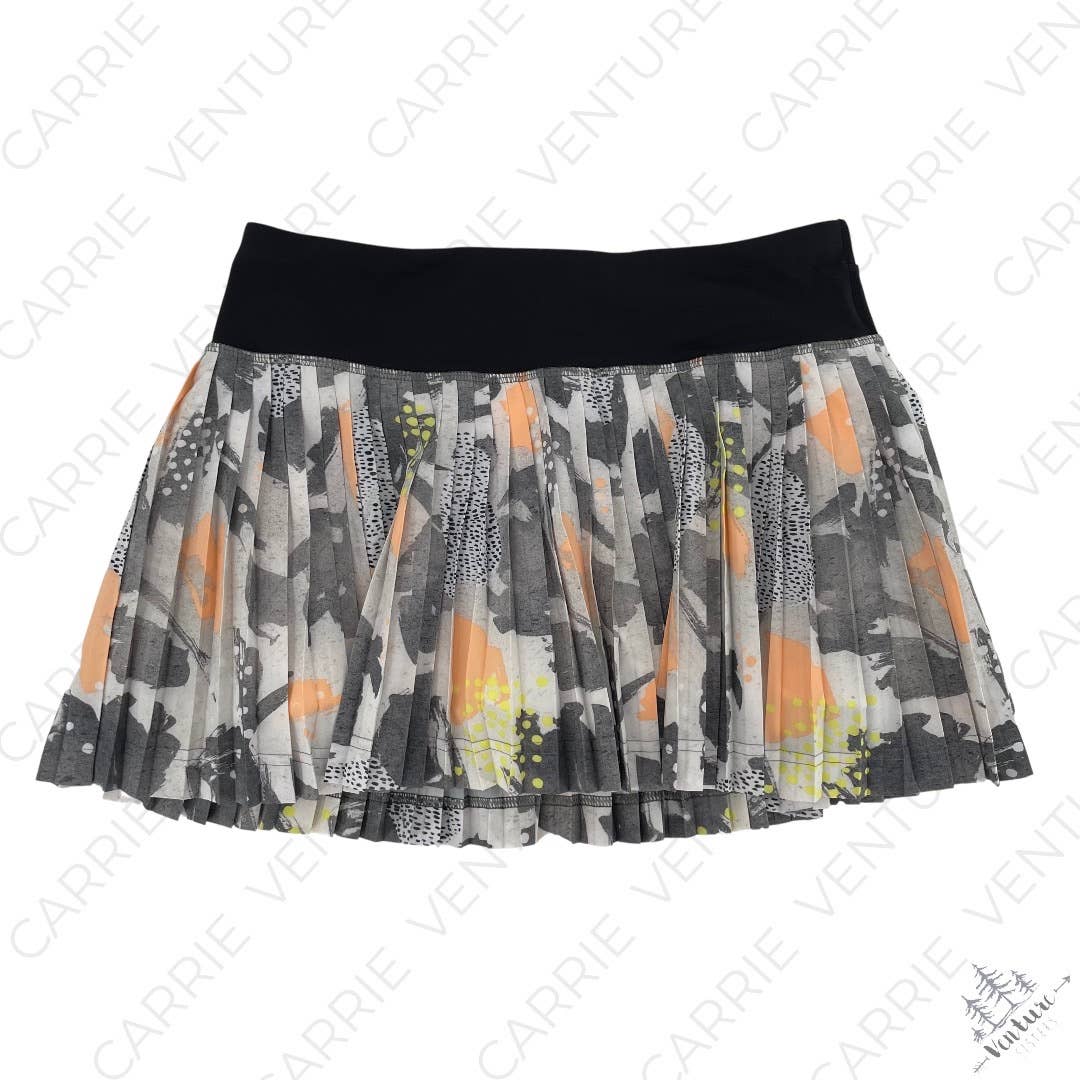Lululemon Pleat To Street Skirt Mini Art Pop Pleated Active Skort Golf Tennis Size 4