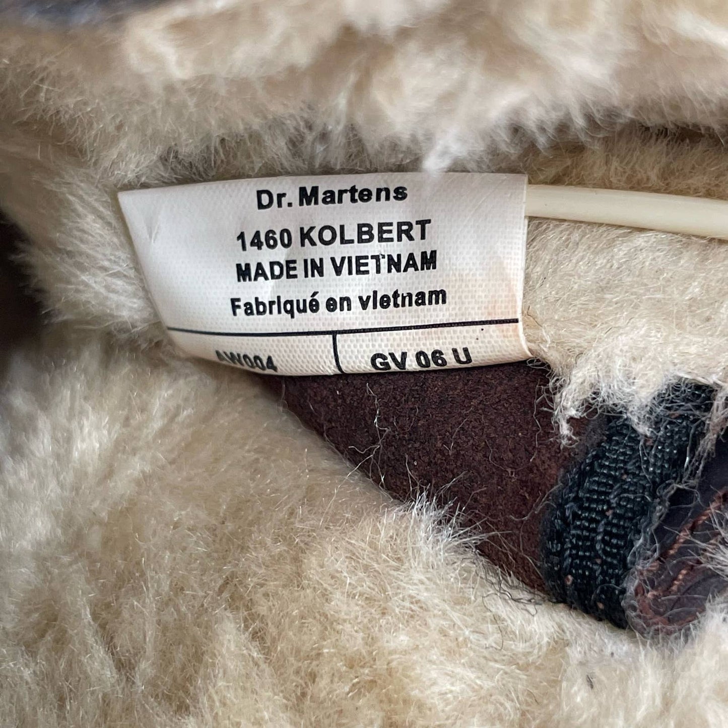 Dr. Marten’s 1460 Kolbert Boots Brown Oiled Leather Faux Fur Lined Winter Style Size 6
