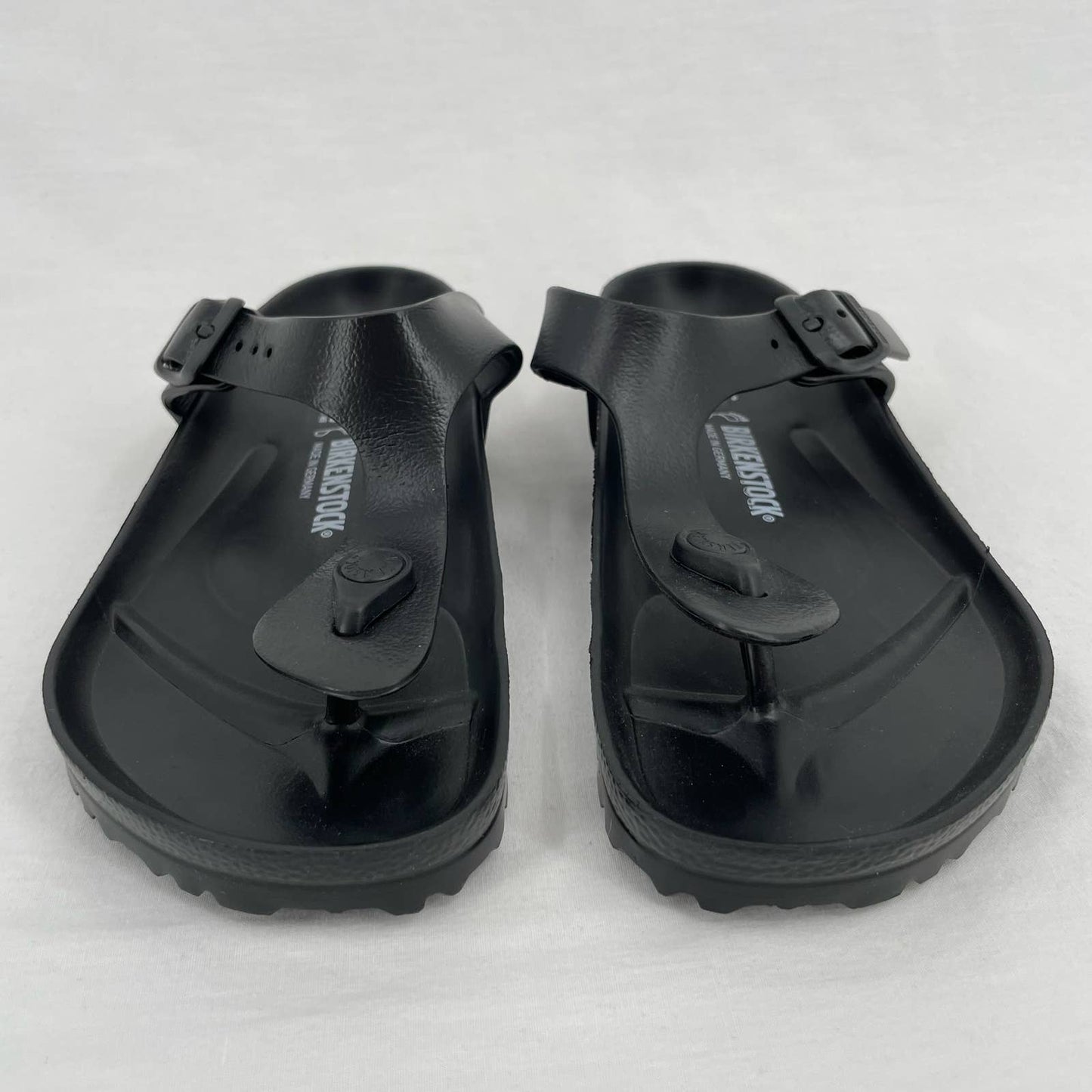 Birkenstock Gizeh Essentials EVA Solid Black Classic Thong Style Sandals Size EU 38