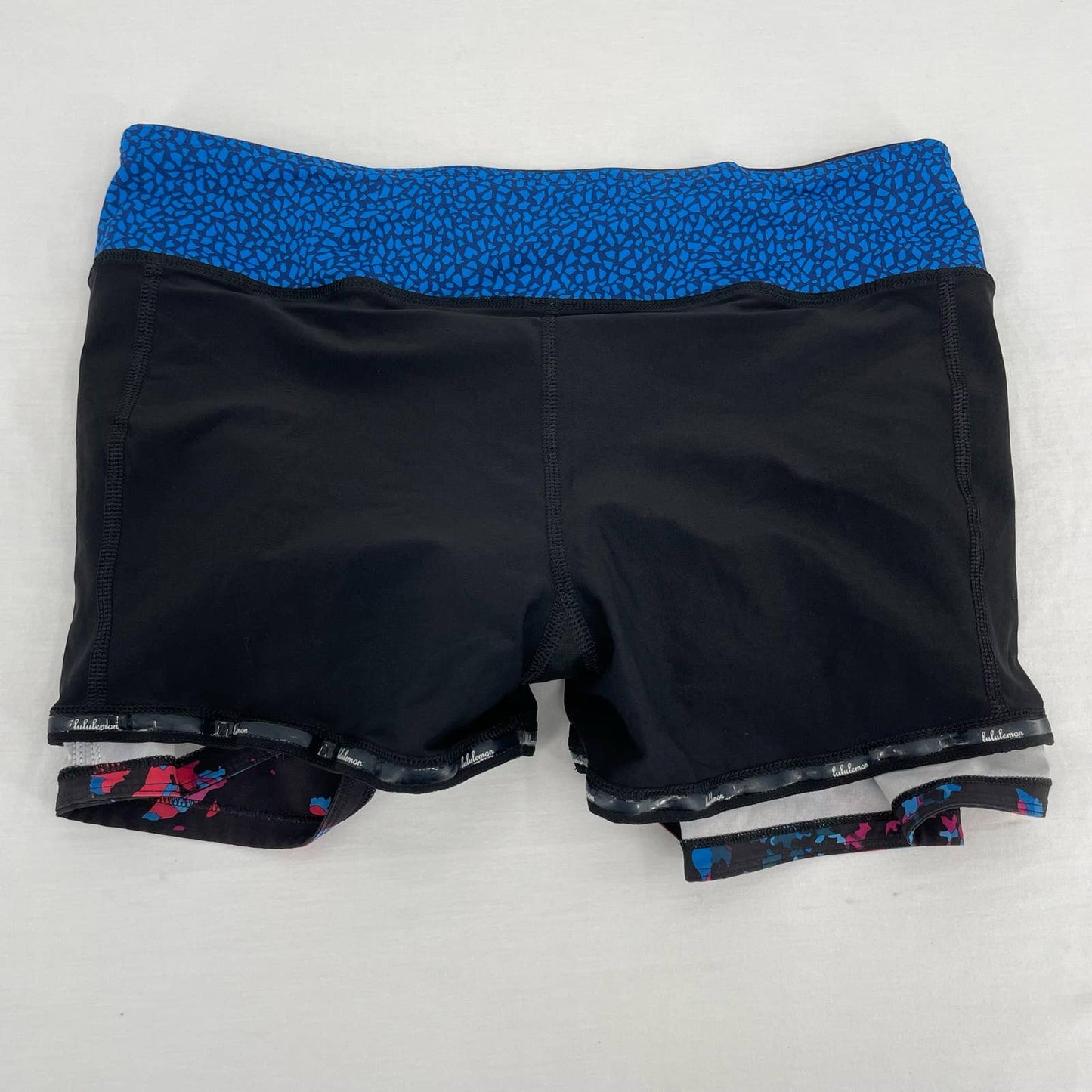 Lululemon Pace Rival II Dandy Digie Multi Black Pink Blue Print Athletic Skirt Size 8