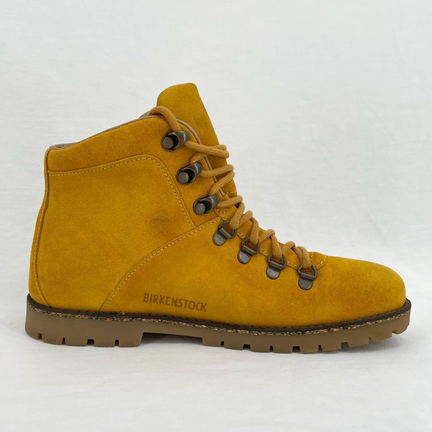 Birkenstock Jackson Boot Lace Up Ochre Yellow Suede Nubuck Narrow Size EU 38 | US 7