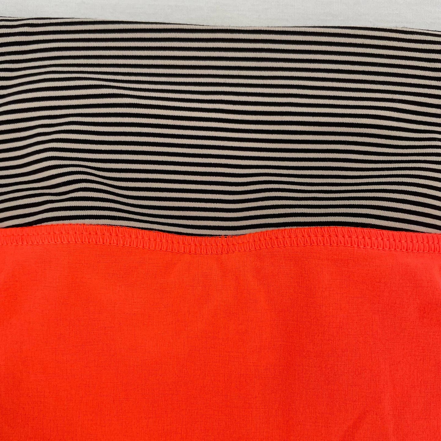 Lululemon Pace Setter Skirt Light Flare Tonka Stripe Cashew Blaze Orange Tennis Skort Size 6