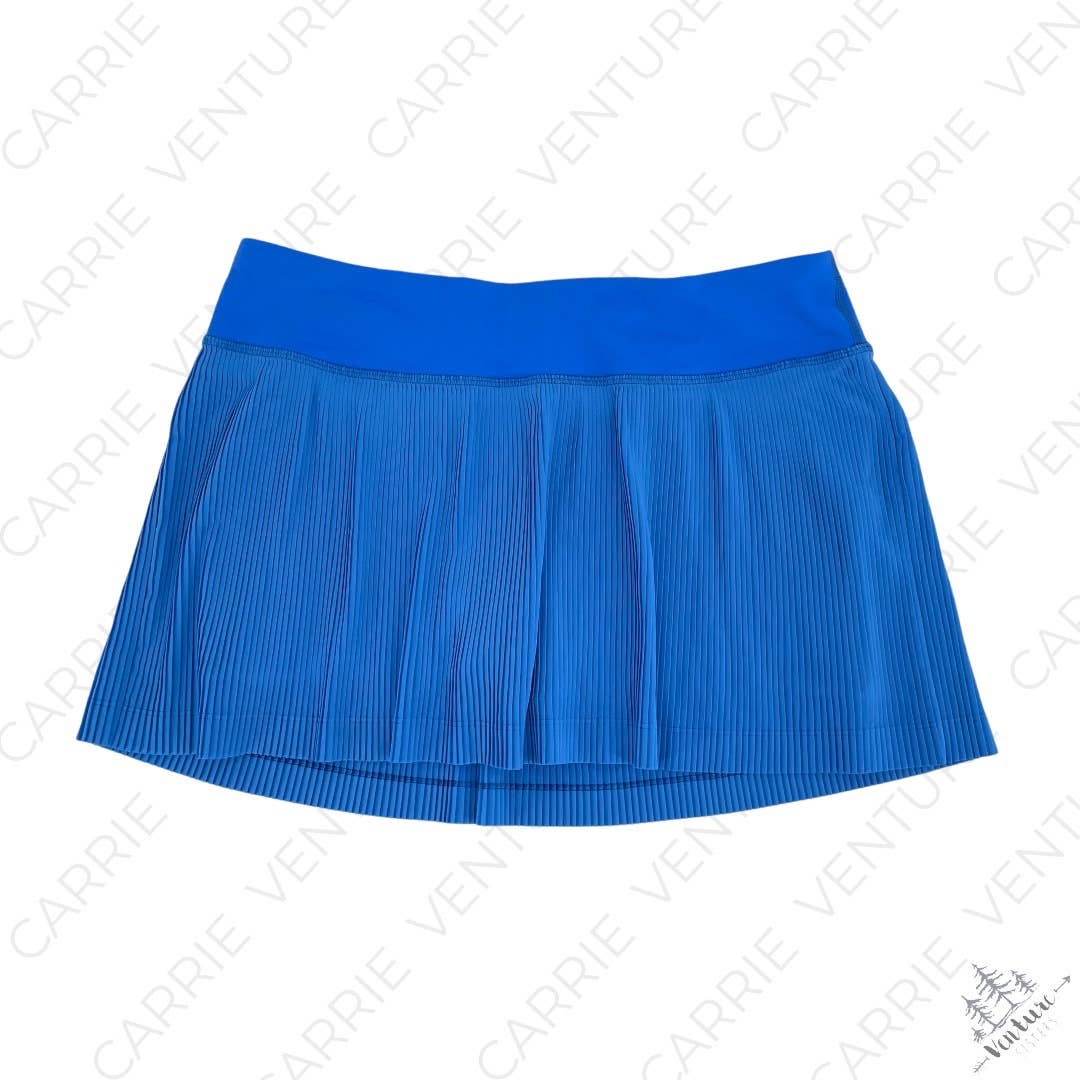Lululemon Pleat to Street III Pipe Dream Bright Blue Tennis Skirt Active Skort Size 8