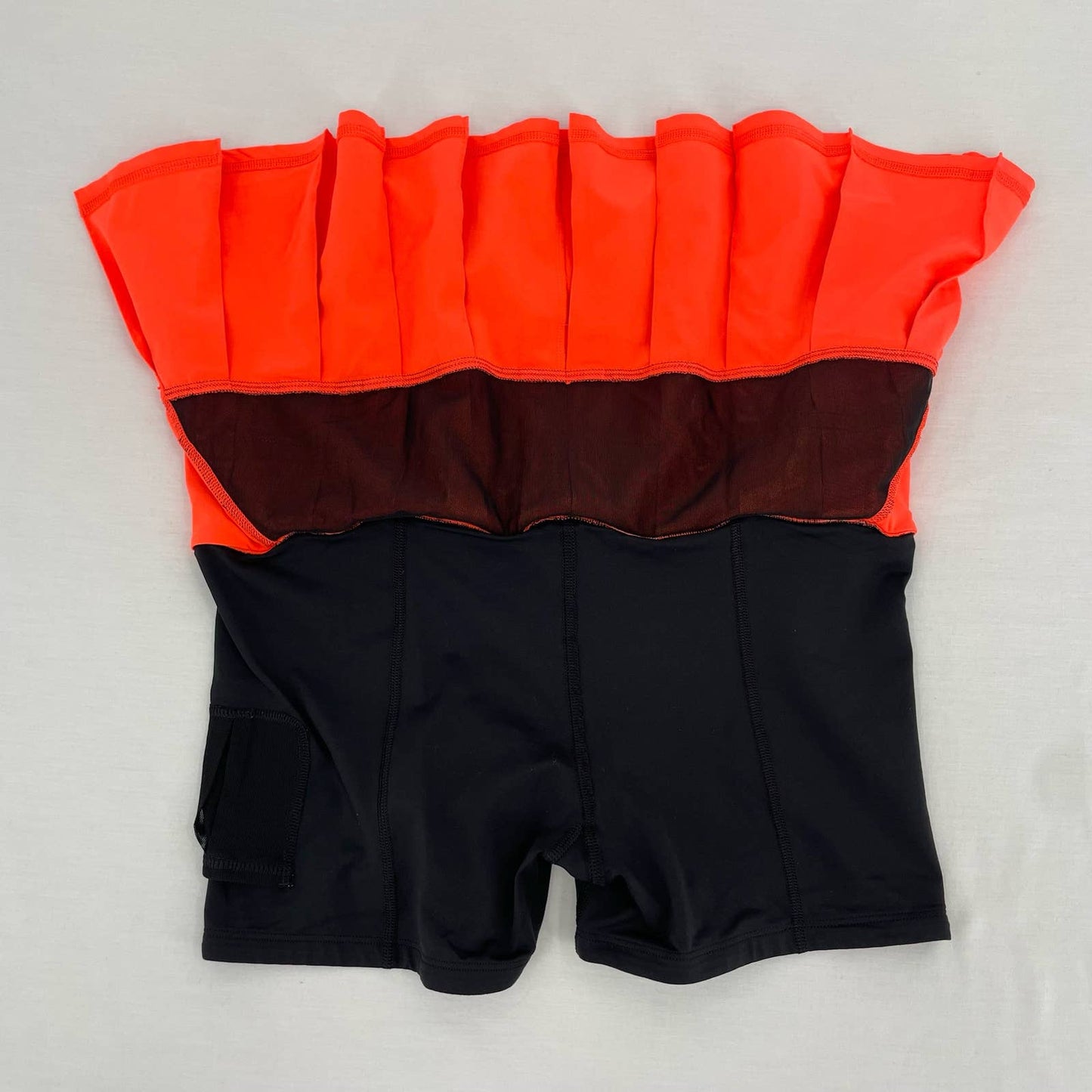 Lululemon Pace Setter Skirt Light Flare Tonka Stripe Cashew Blaze Orange Tennis Skort Size 6