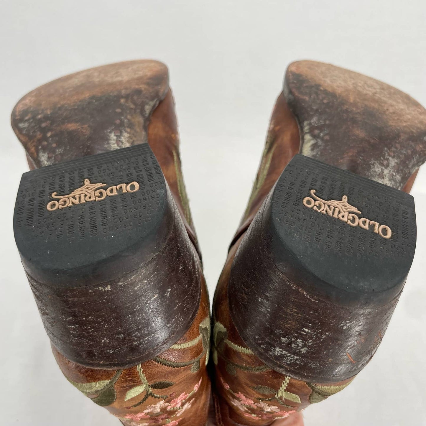 Old Gringo Ellie Boot Low Western Cowboy Cowgirl Floral Leather Brass Brown Size 8.5