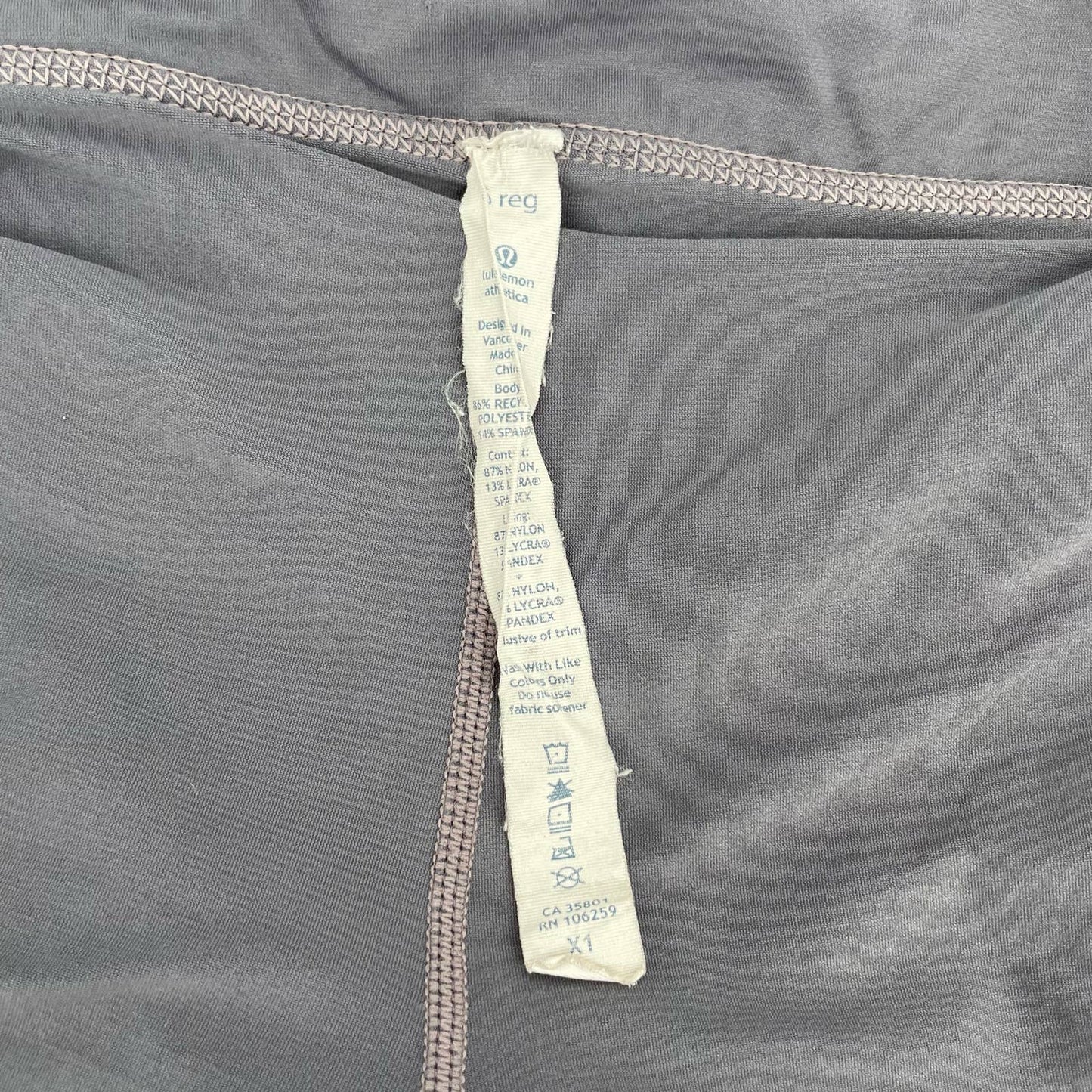 Lululemon Original Speed Skirt Gray Snowy Owl Magnum Running Active Skort Size 6