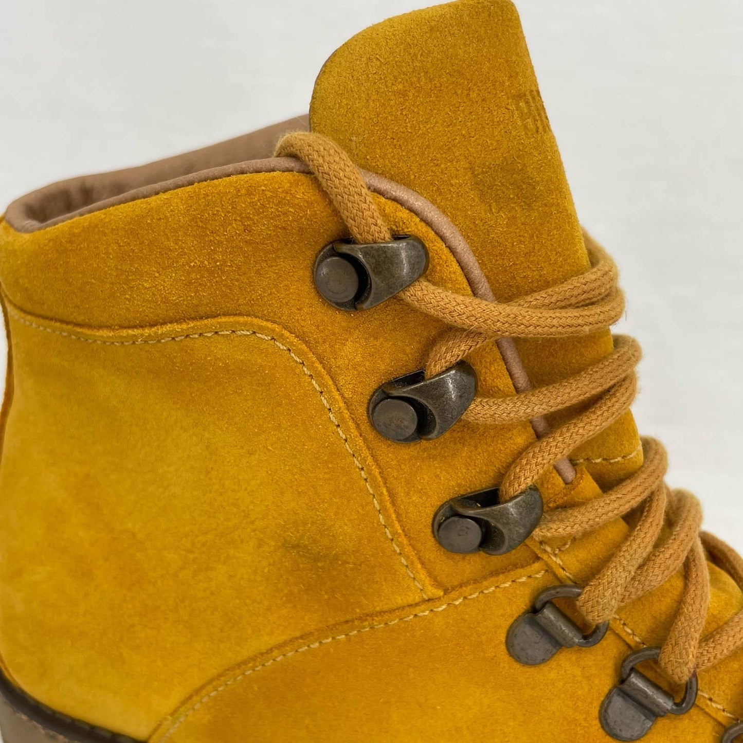 Birkenstock Jackson Boot Lace Up Ochre Yellow Suede Nubuck Narrow Size EU 38 | US 7