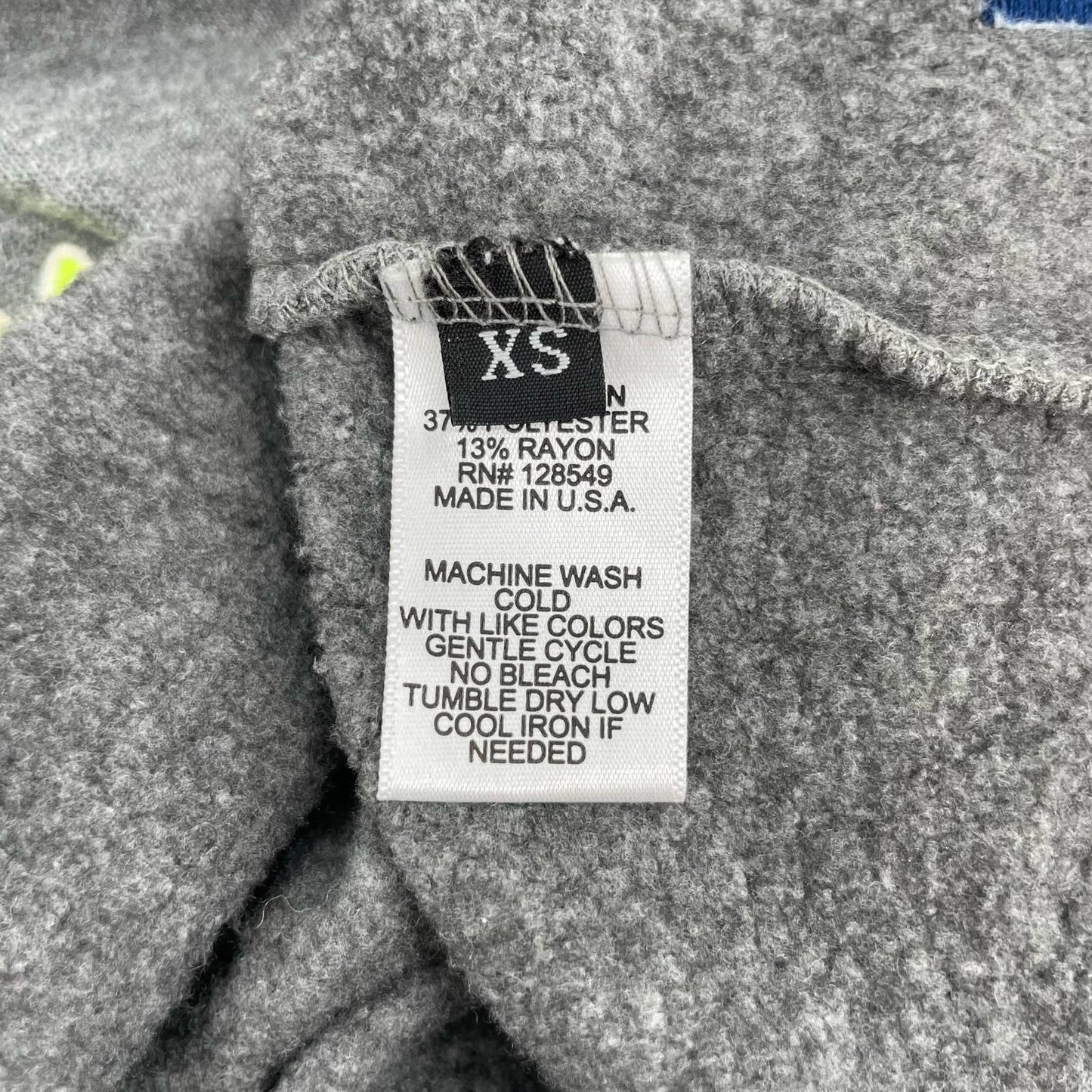 Aviator Nation Light Gray Bolt Classic Cropped Crew Sweatshirt Neon 5 Stripe Size XS