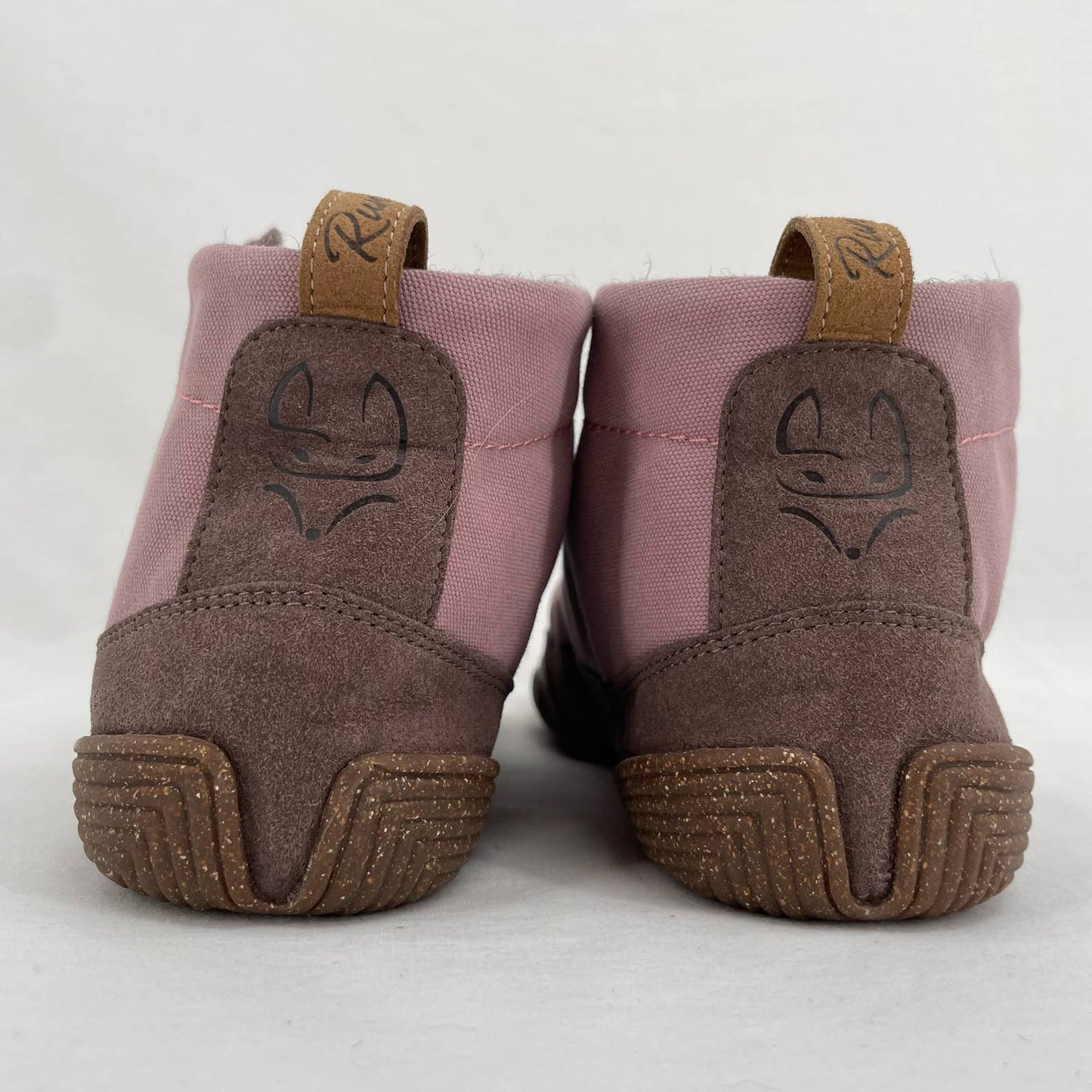 Wildling Winter Heath Rosewood Canvas Wool Barefoot Shoes Ankle Boots Unisex Size 43
