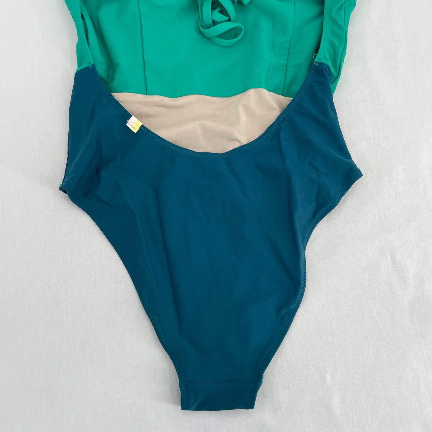 Summersalt The Swan Dive Green Teal Seaglass Seaweed Keyhole One Piece Swimsuit, Size 2