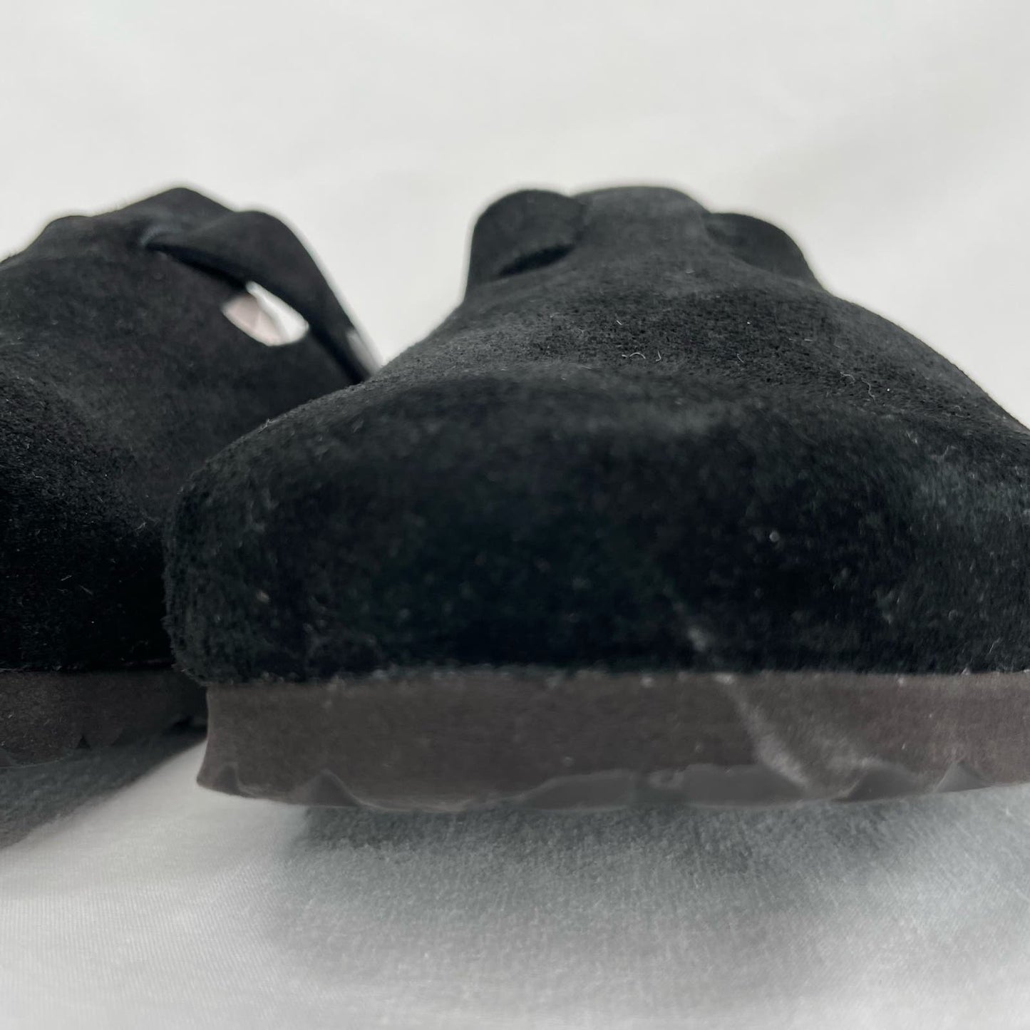 Birkenstock Black Suede Boston Clogs Soft Leather Slip On Shoe Unisex Size EU 41