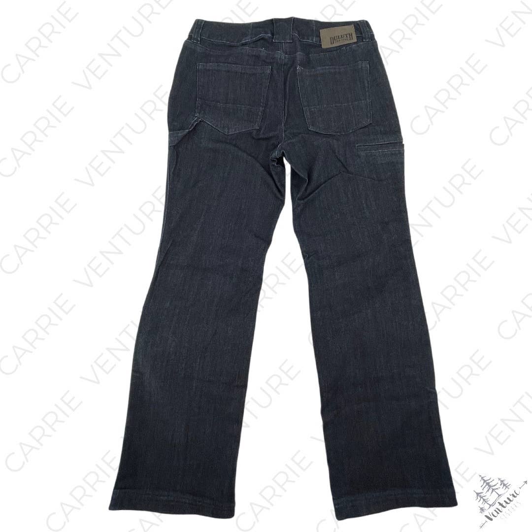 Duluth Trading Work Jeans Double Flex Double-Chapped Bootcut Dark Blue Size 6/31