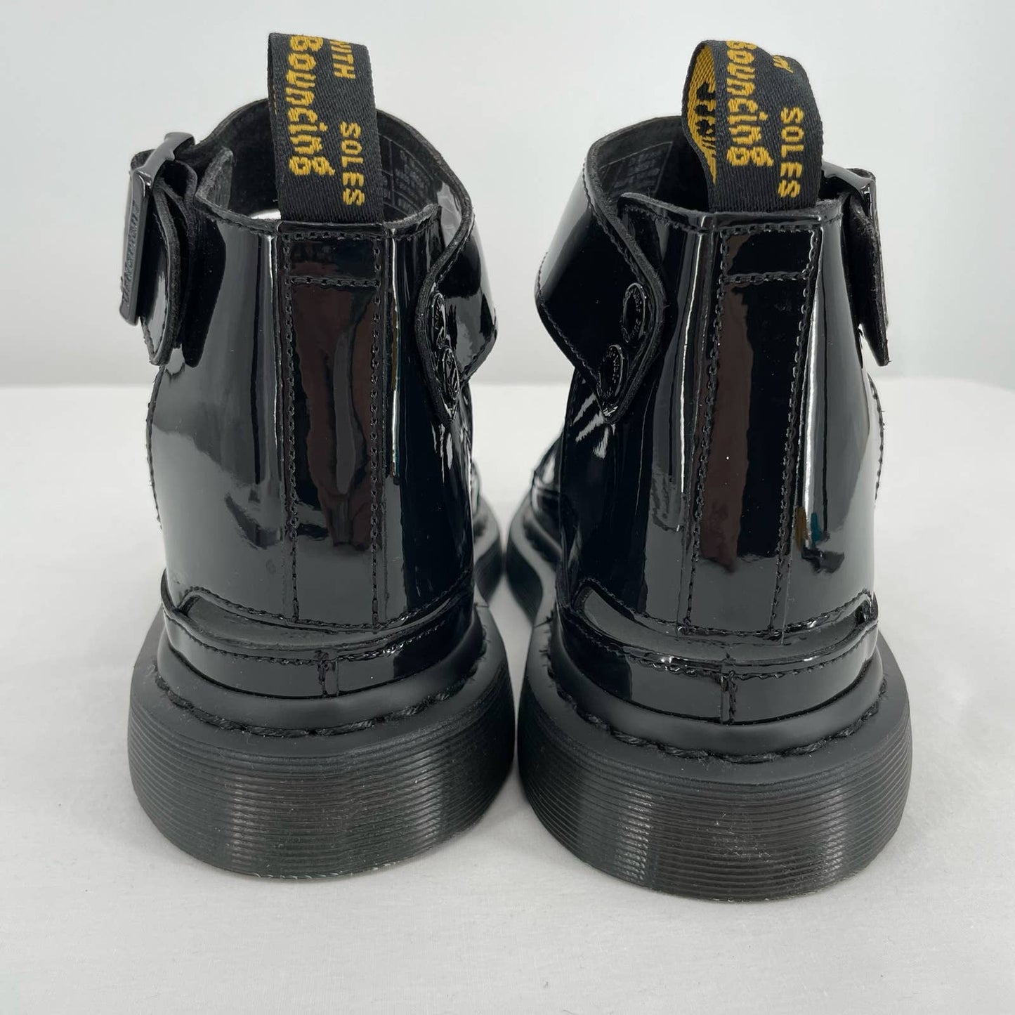 Dr. Martens Clarissa II Black Patent Leather Sandals Goth Grunge Summer Size 9