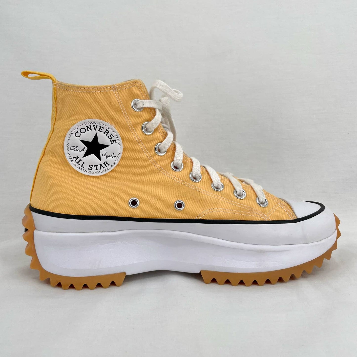 Converse Run Star Hike High Yellow Citron Zest Gum Platform Sneakers Shoes Size W 8.5