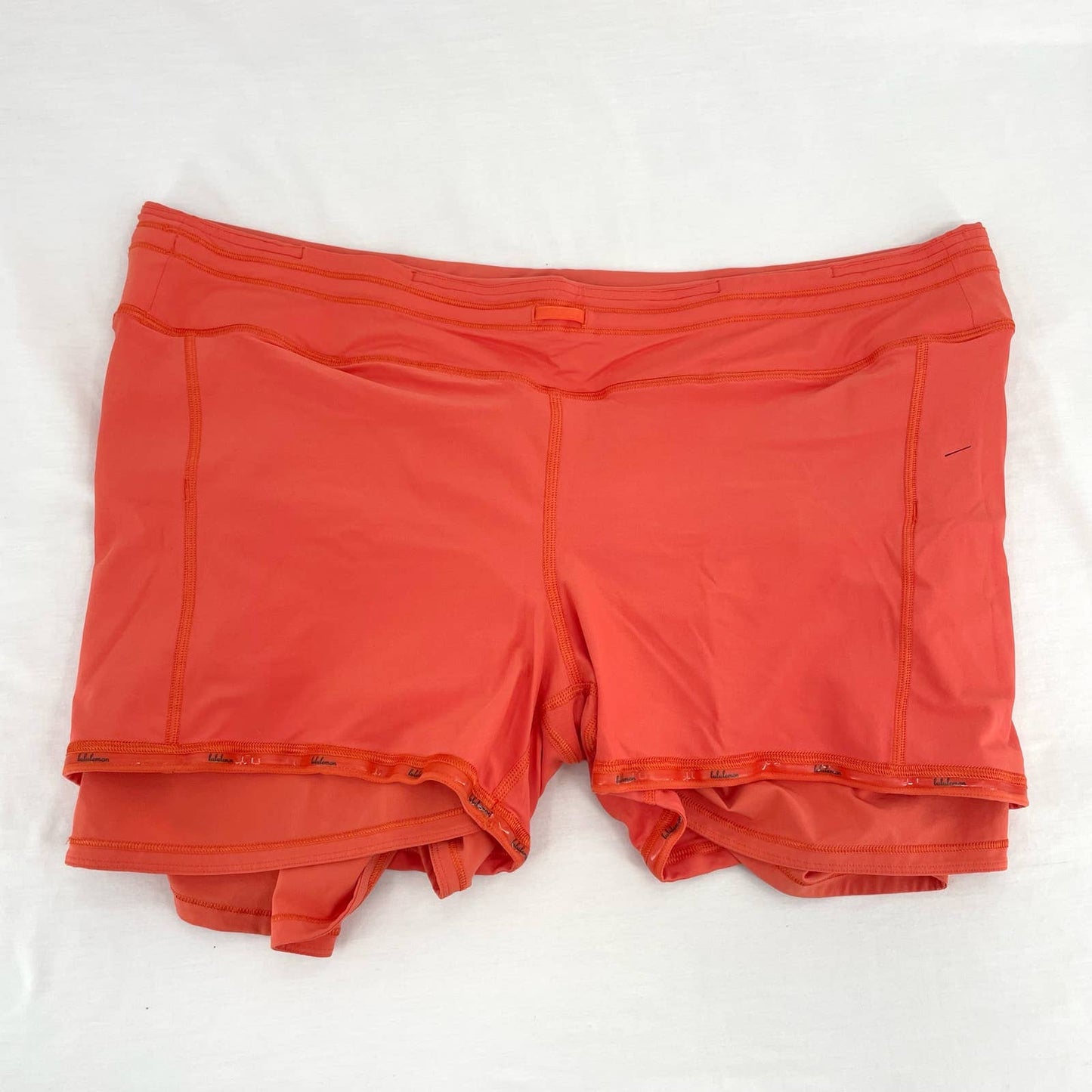 Lululemon Tall Pace Rival Active Skirt Skort Warm Coral Orange Pleats Tennis Size 18