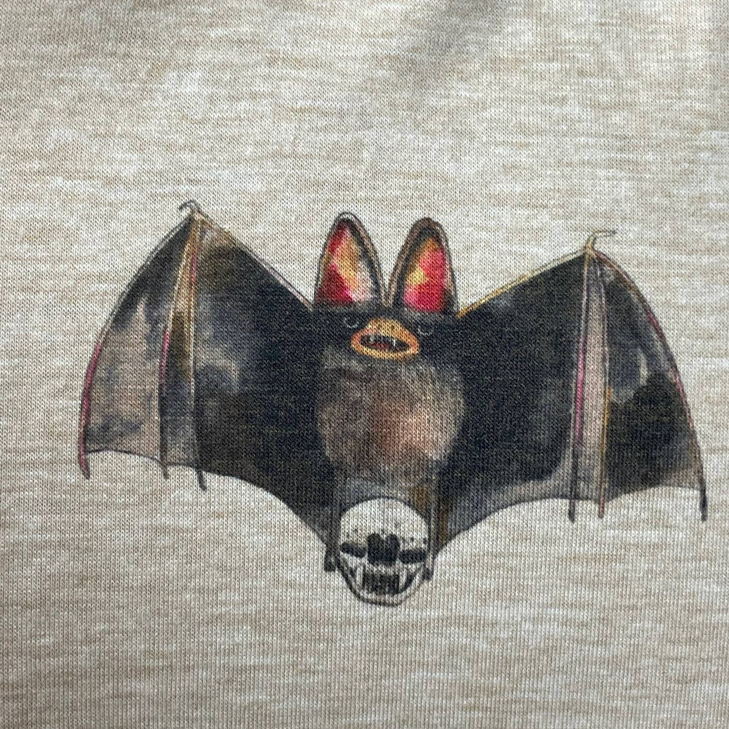 NEW ModCloth Pepaloves Bat’ll Do Bat Print Mini Dress Long Sleeve Halloween Fall Size L
