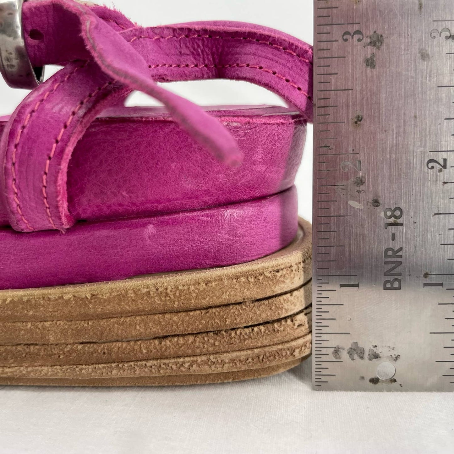 A.S.98 AS98 Labo Hot Pink Fuchsia Leather Wrap Platform Gladiator Sandals Size EU 39