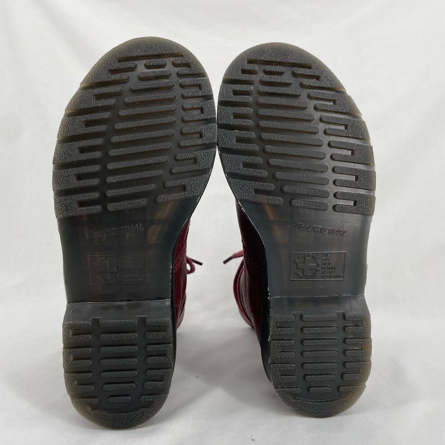 Dr. Martens Aimilita Red Leather Fold Over Biker Boot Tartan Green Grunge Docs Size 7