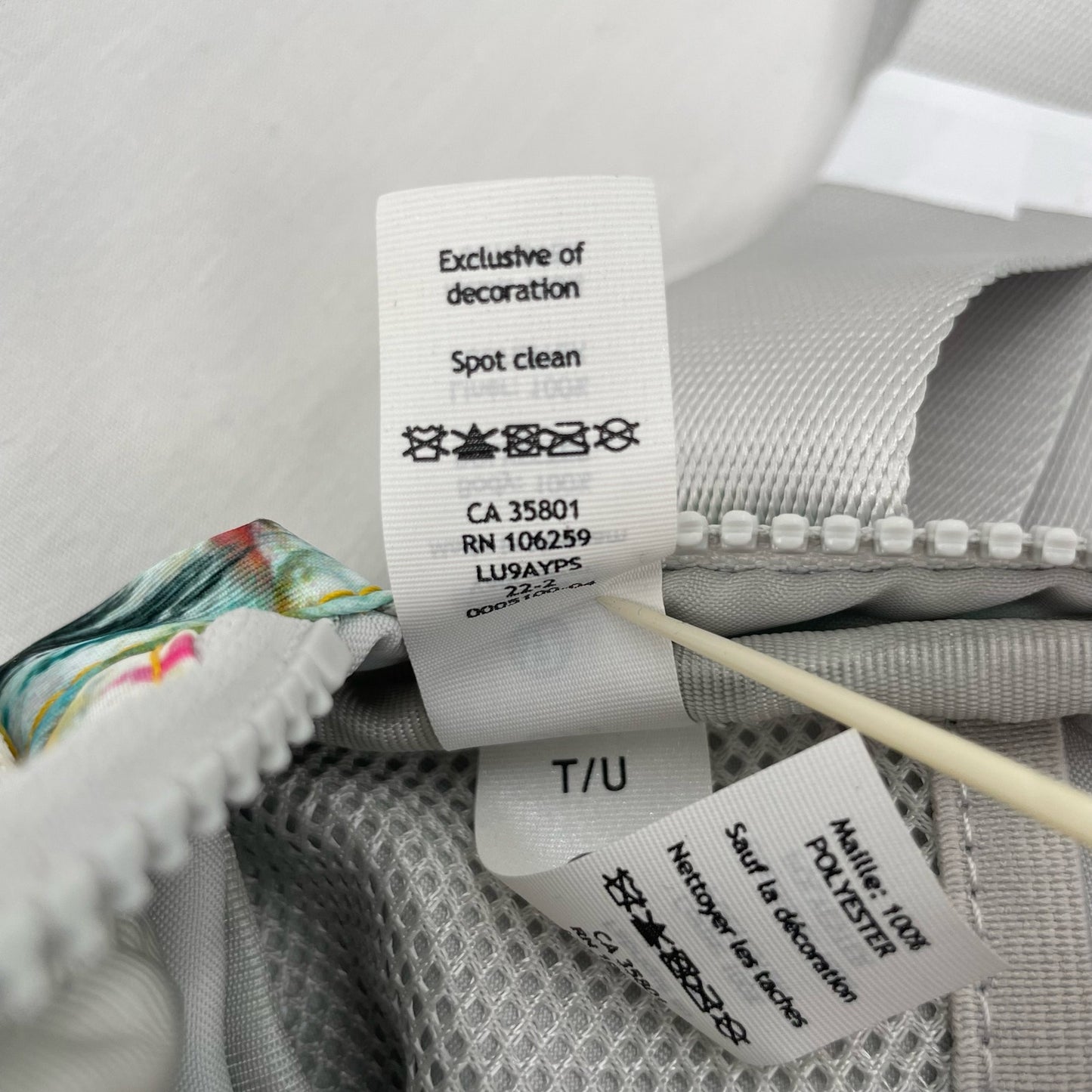 NEW Lululemon Belt Bag EBB No Limits White Multi Zip Pockets Longer Fit Strap 1L