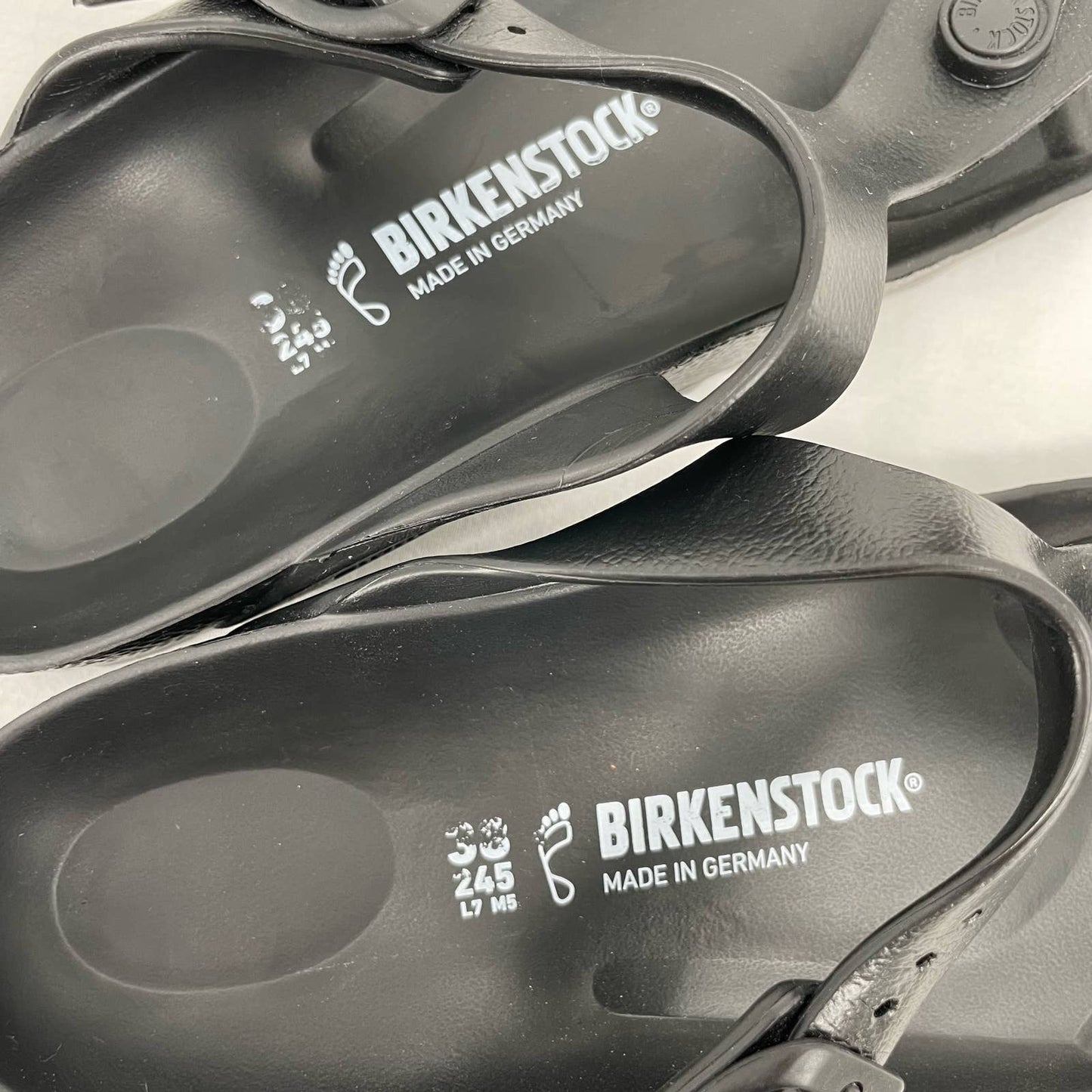 Birkenstock Gizeh Essentials EVA Solid Black Classic Thong Style Sandals Size EU 38