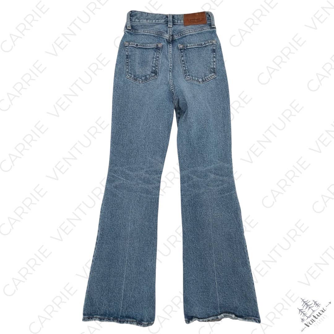 Moussy MVS Flare Leg Light Wash Faded Jeans High Rise 010CSA12-1400-6 Size 24