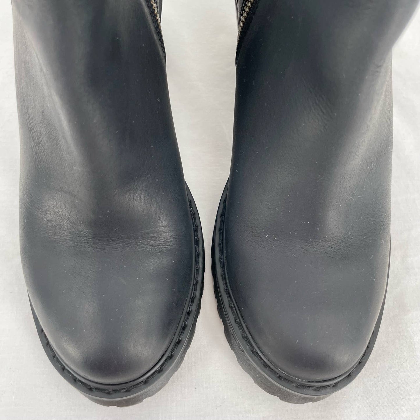 Dr. Martens Magdalena Black Blackout Witchy Grunge Leather Heeled Ankle Boots Size 9