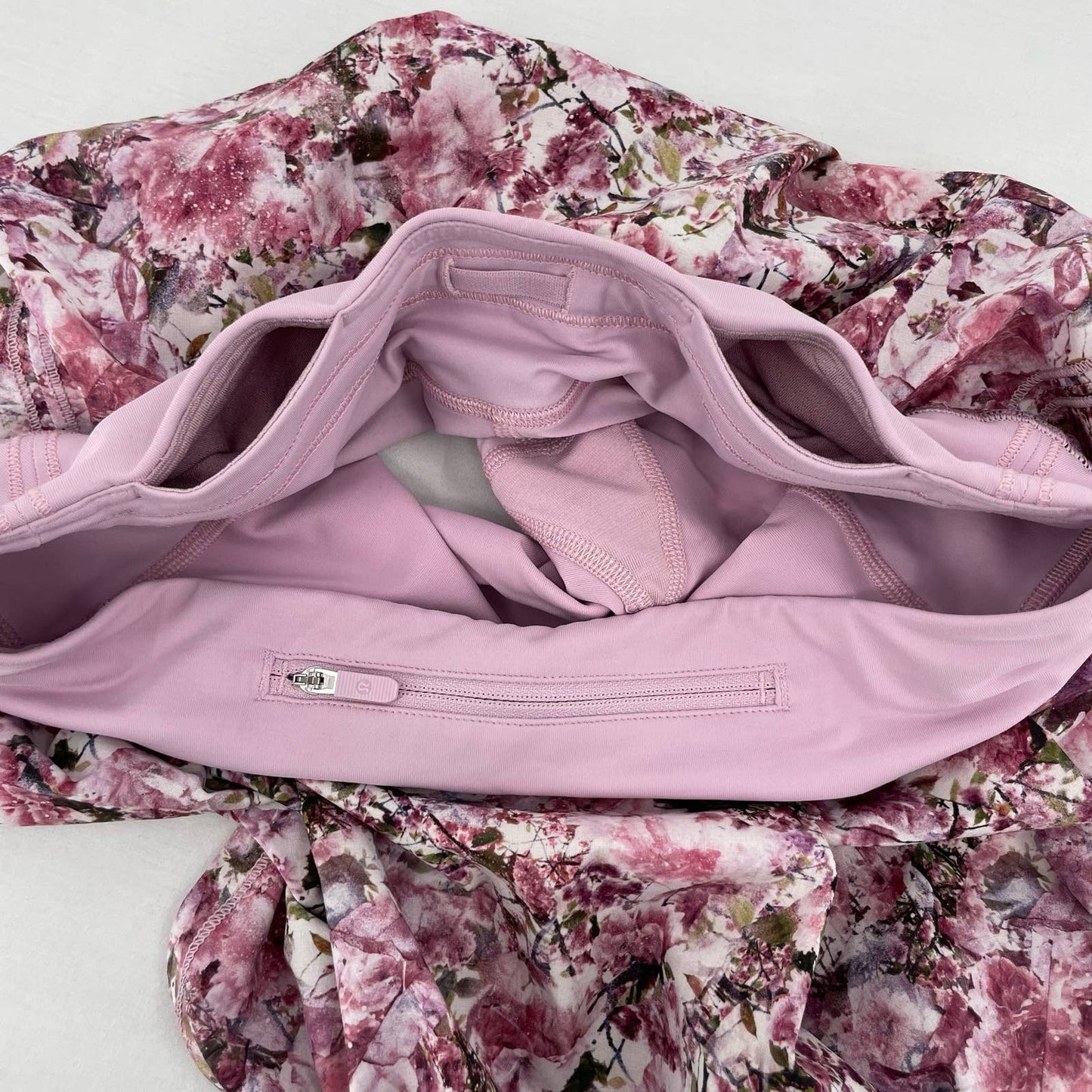 Lululemon Pace Rival Skirt Pink Blossom Spritz Floral Active Tennis Skort Size 4
