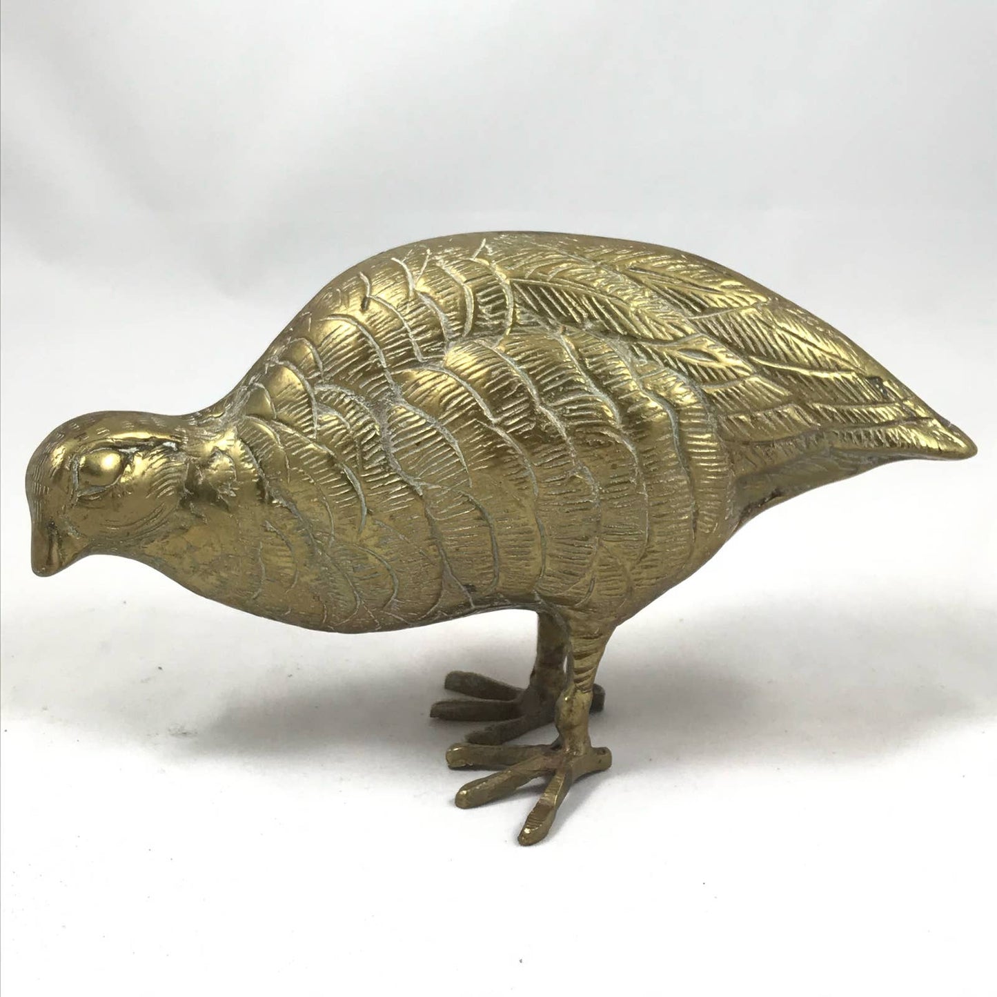 Vintage Brass Quail Grouse Pair MidMod Game Birds Rustic Chic Farmhouse Decor