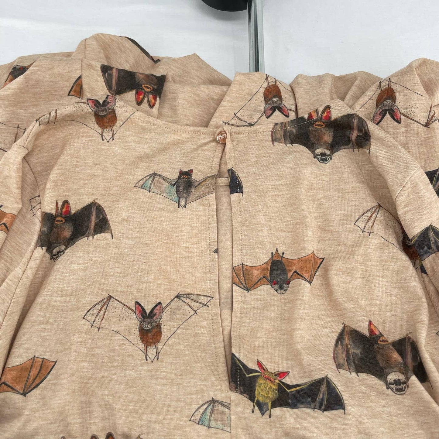 NEW ModCloth Pepaloves Bat’ll Do Bat Print Mini Dress Long Sleeve Halloween Fall Size L