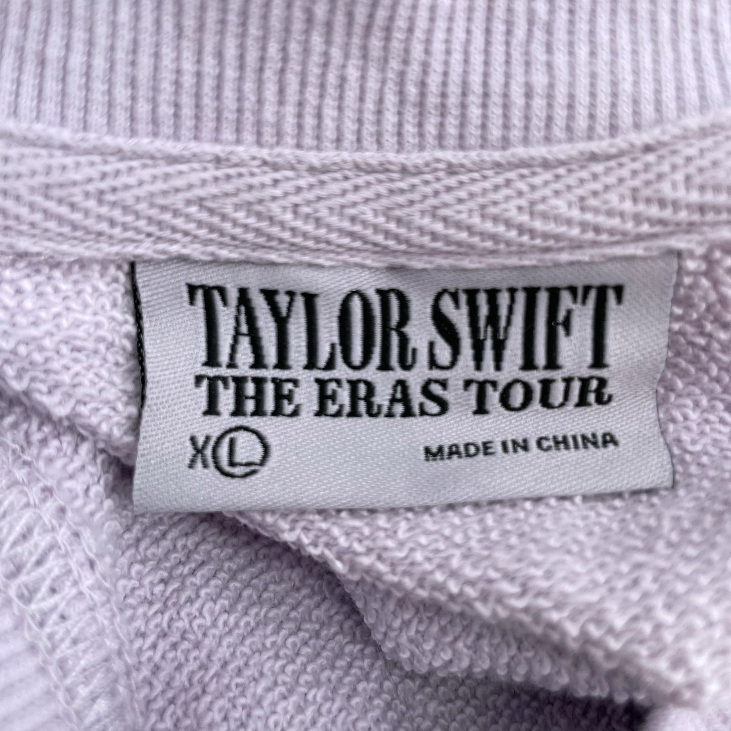 Taylor Swift Eras Tour Cropped Lavender Pullover Sweatshirt All Over Print Size XL