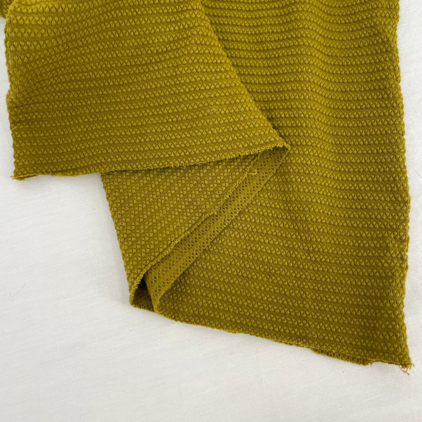 Big Bud Press Honeycomb Texture Thermal Tee Olive Green Long Sleeve Cotton Top Unisex Size XS