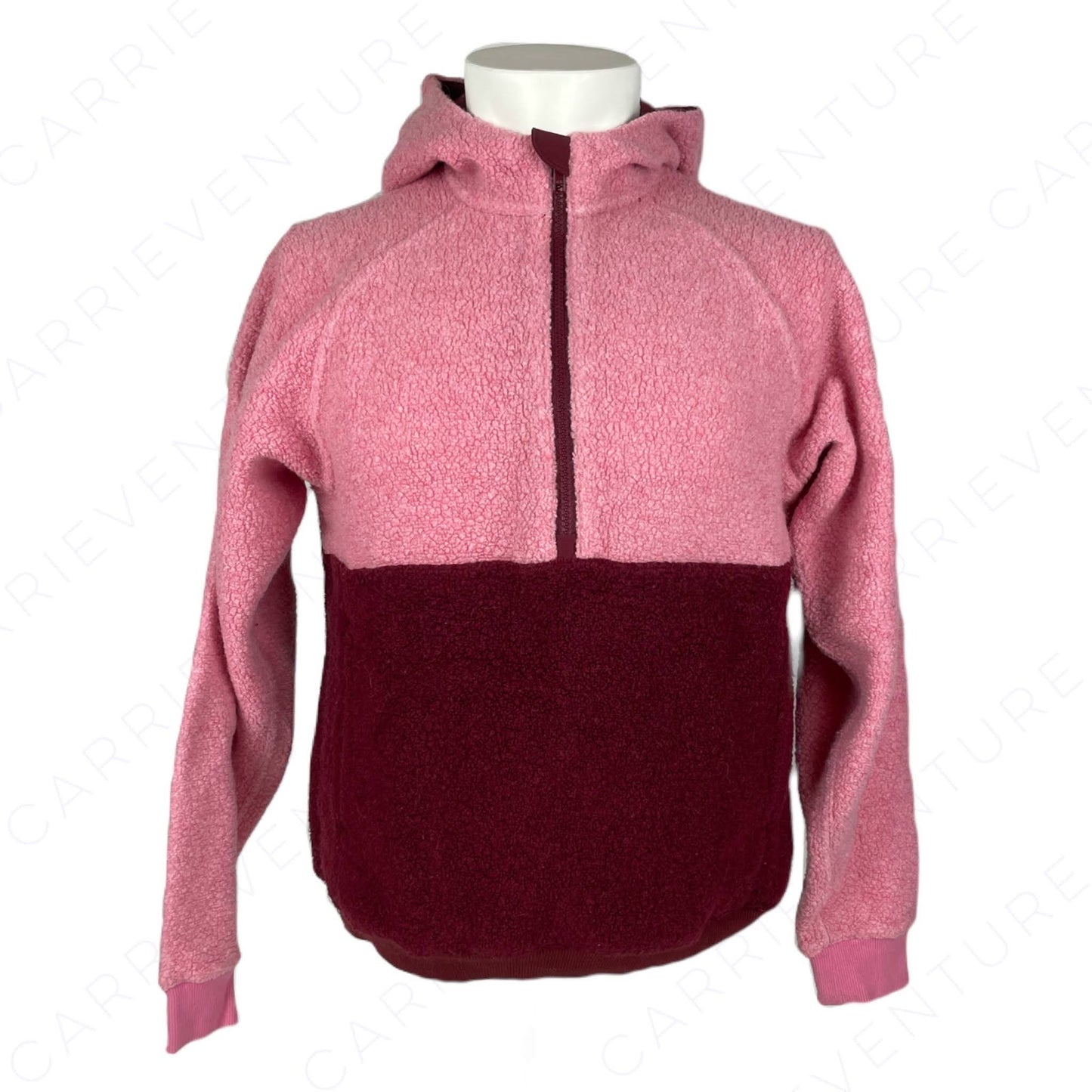 Outdoor Voices Megafleece Himalayan Seasalt Truffle Pink 1/2 Zip Fleece Jacket Size XS
