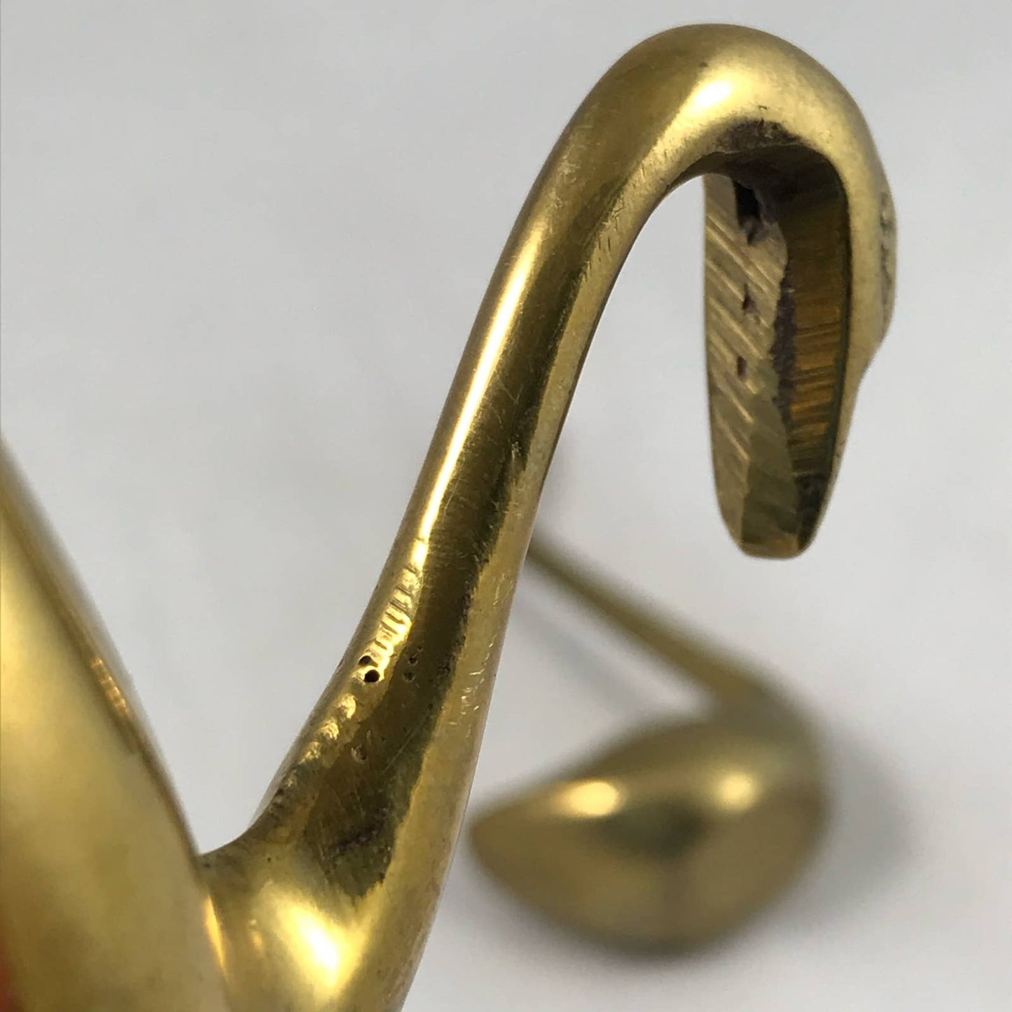 Vintage Brass Swan Pair Sleek Mid-Century Modern Home Decor Gold Birds Set of 2