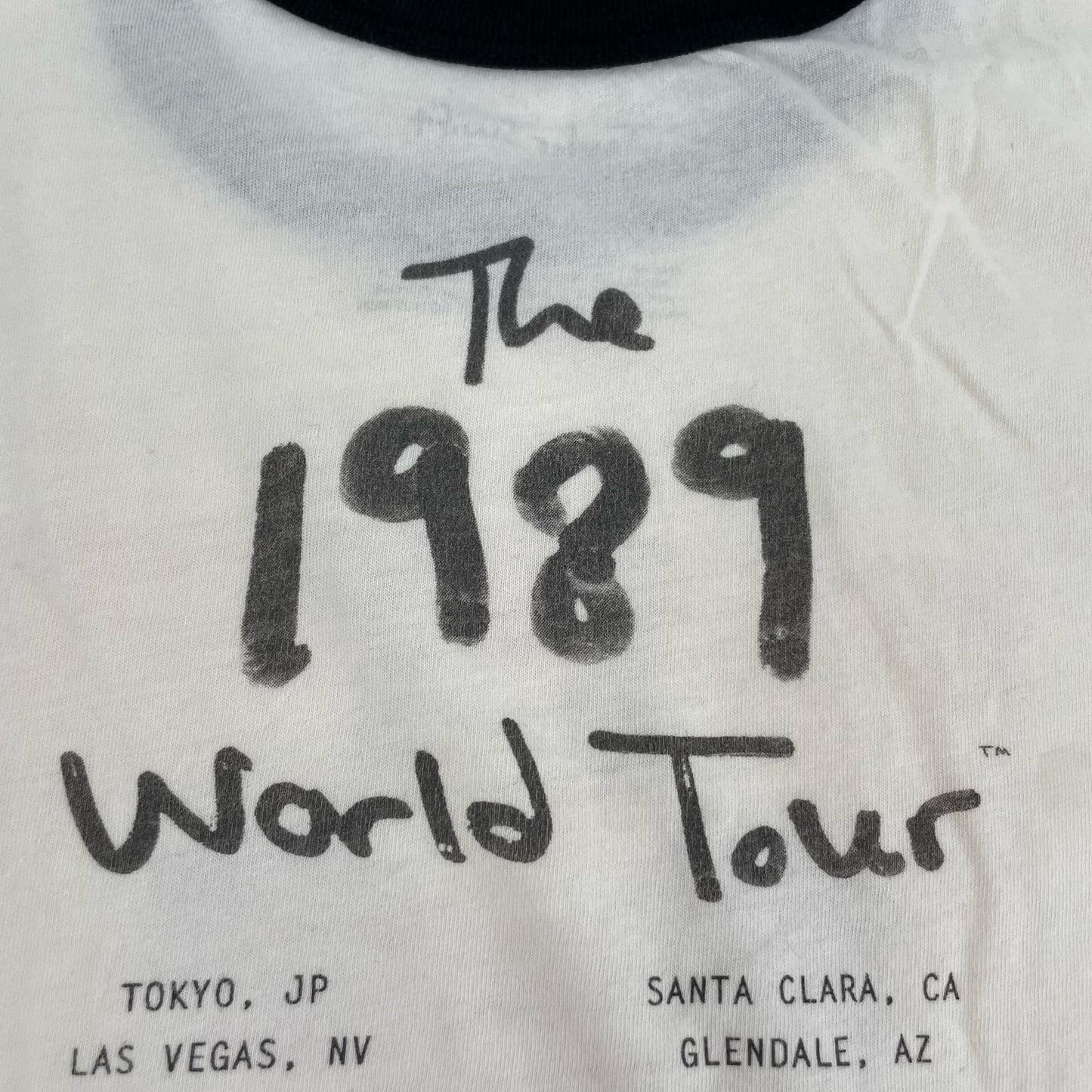 Taylor Swift 1989 Ringer Tee Polaroid Graphic World Tour Concert T-Shirt Size S