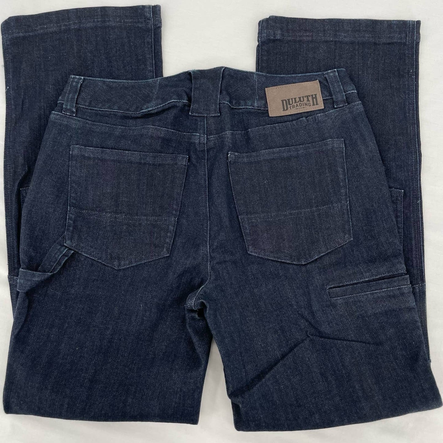 Duluth Trading Work Jeans Double Flex Double-Chapped Bootcut Dark Blue Size 6/31