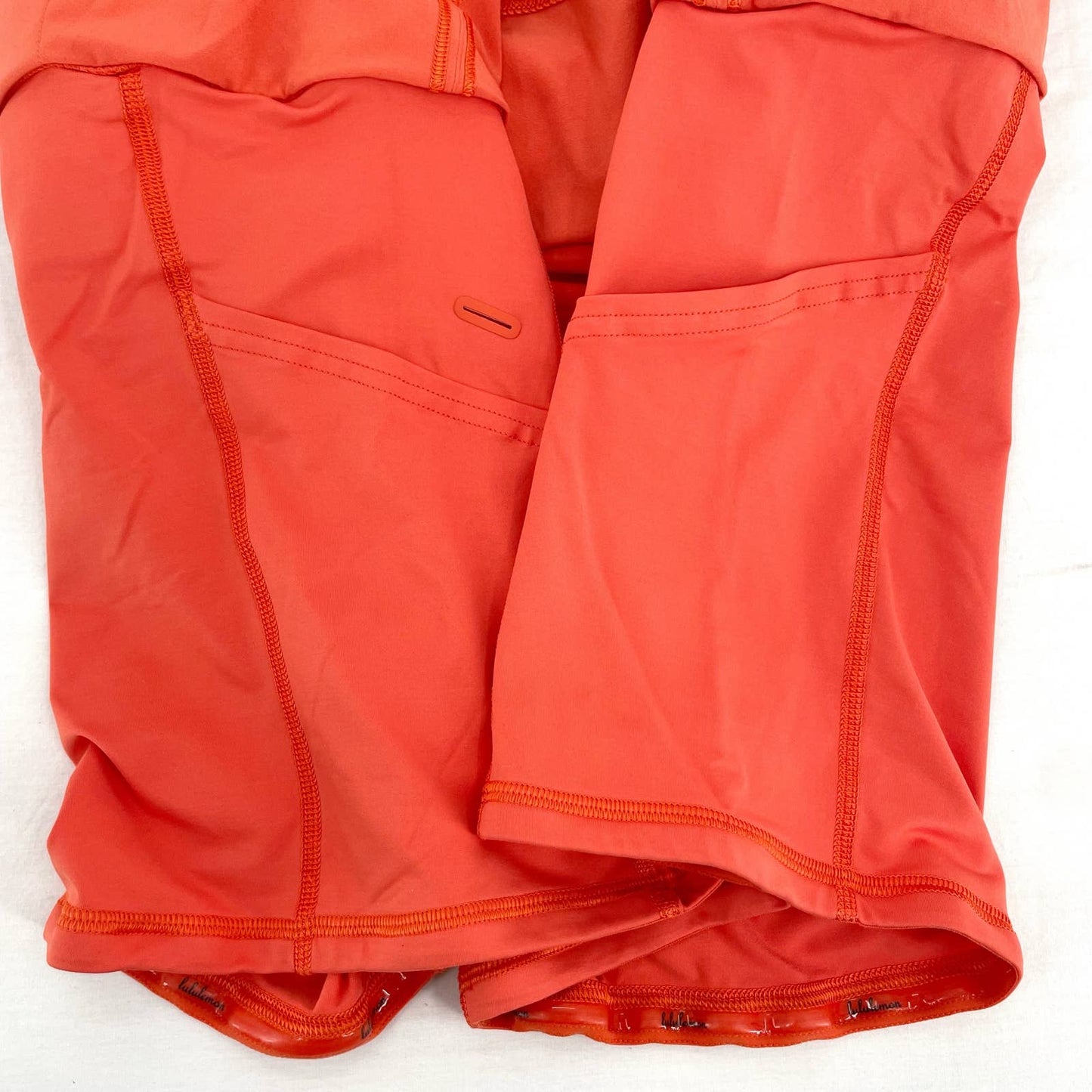 Lululemon Tall Pace Rival Active Skirt Skort Warm Coral Orange Pleats Tennis Size 18